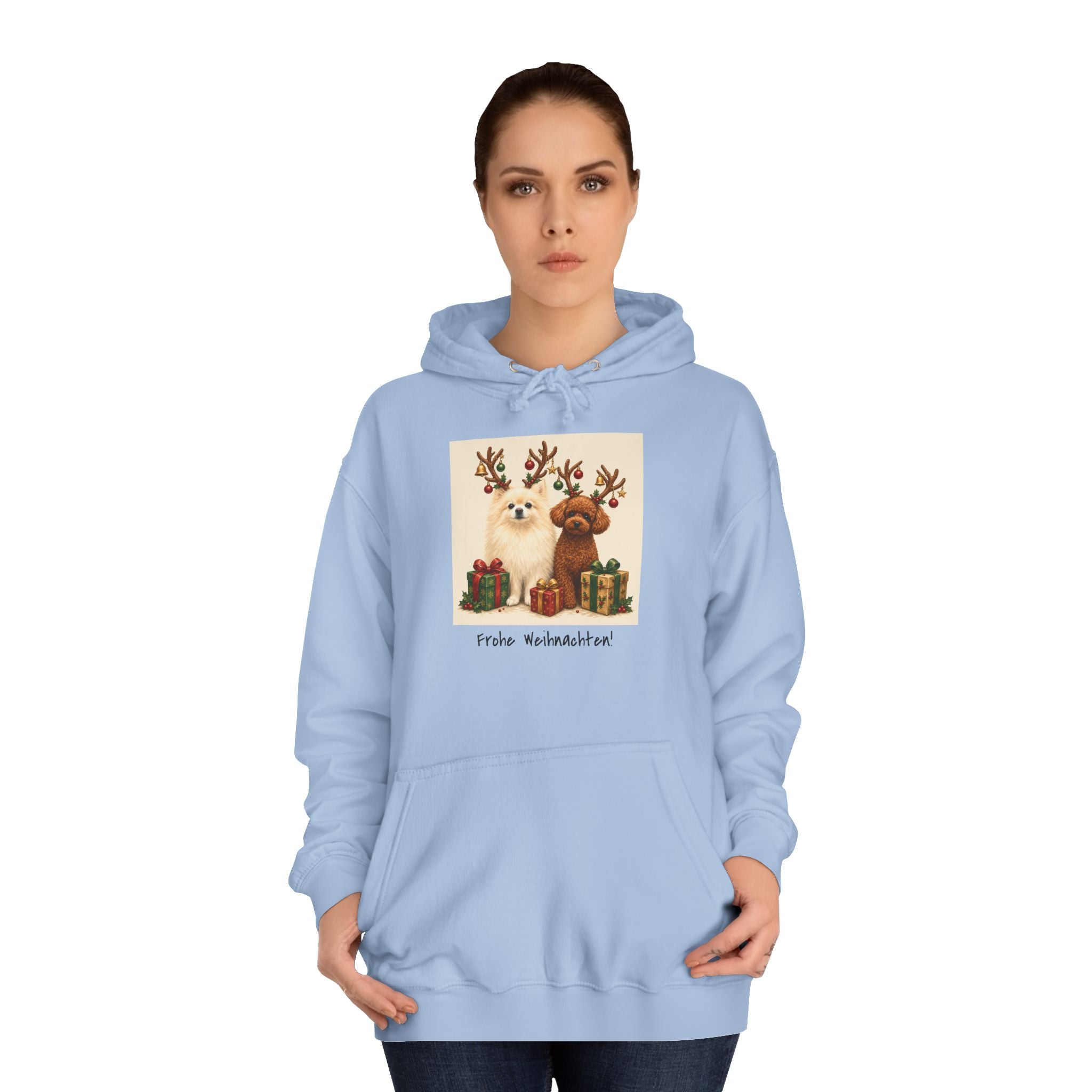 Personalisierter Unisex Hoodie mit Haustier – Frohe Weihnachten