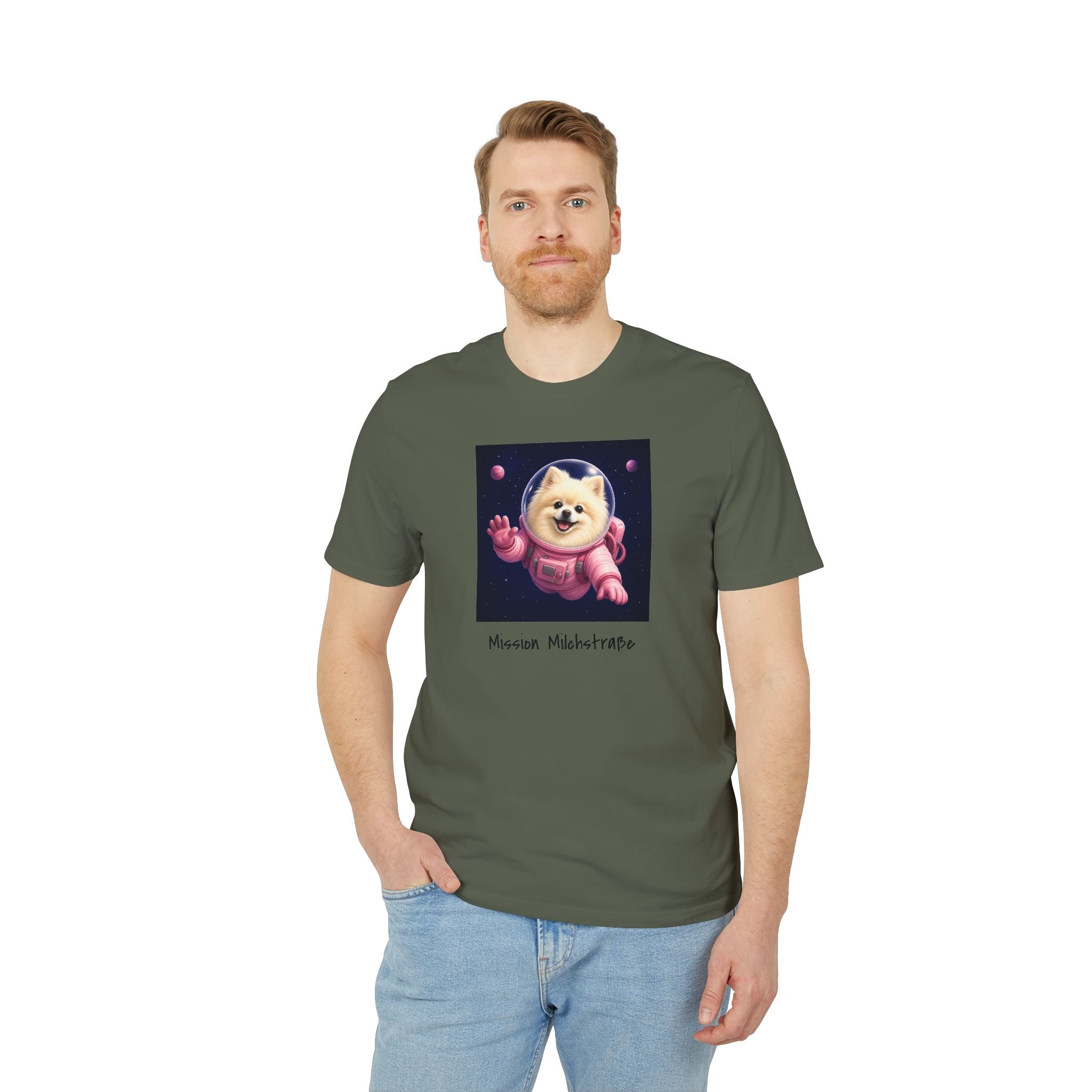 Personalisiertes Unisex T-Shirt mit Haustier – Astronaut