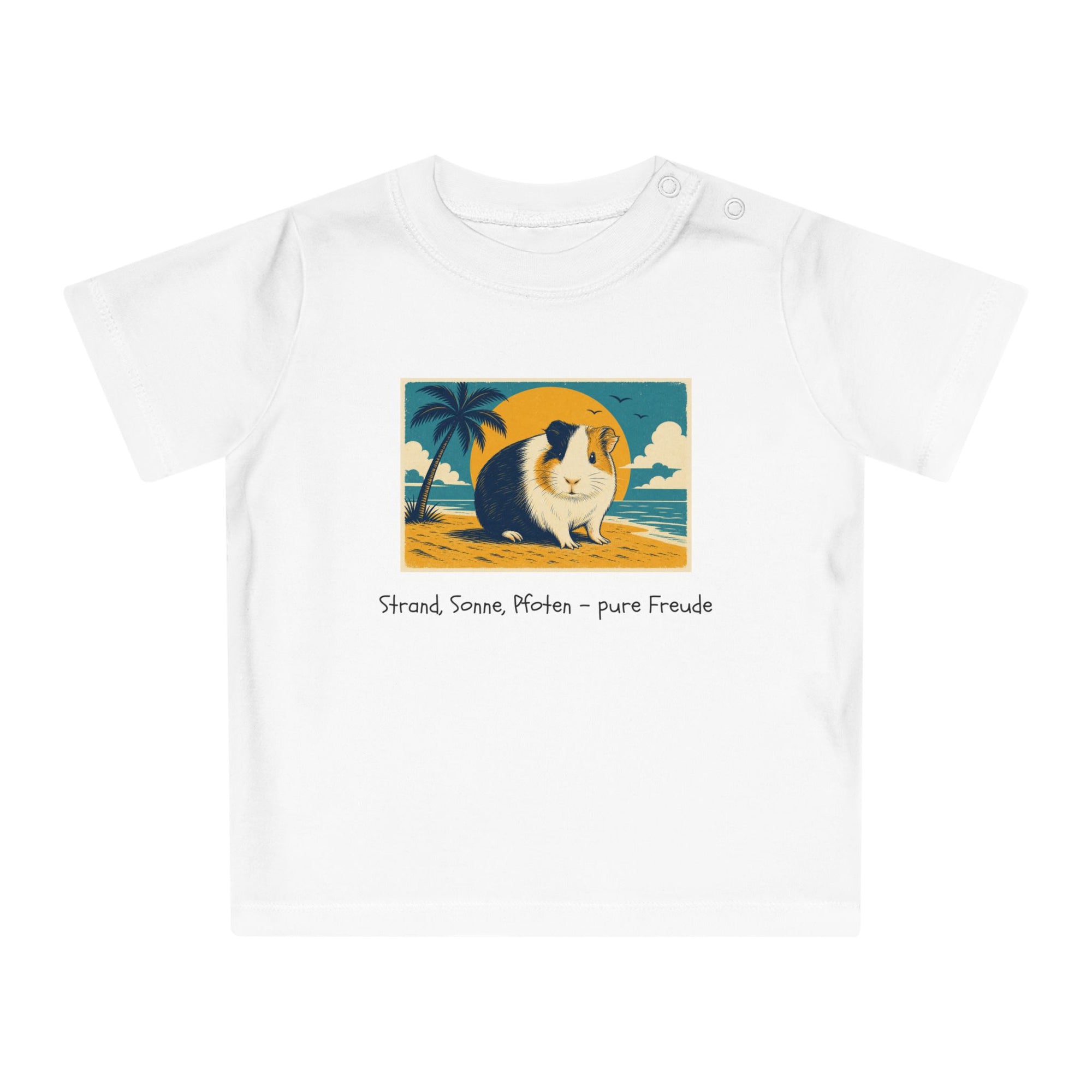 Personalisiertes Baby T-Shirt mit Haustier – Summer Vibes