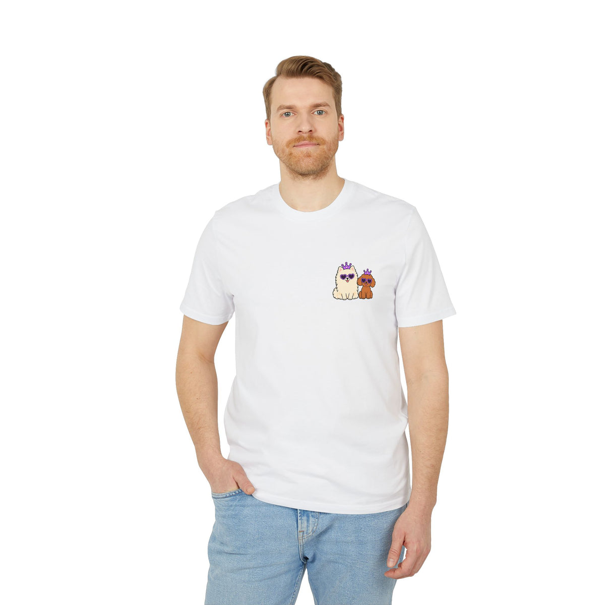 Personalisiertes Unisex T-Shirt mit Haustier – Purple Queen
