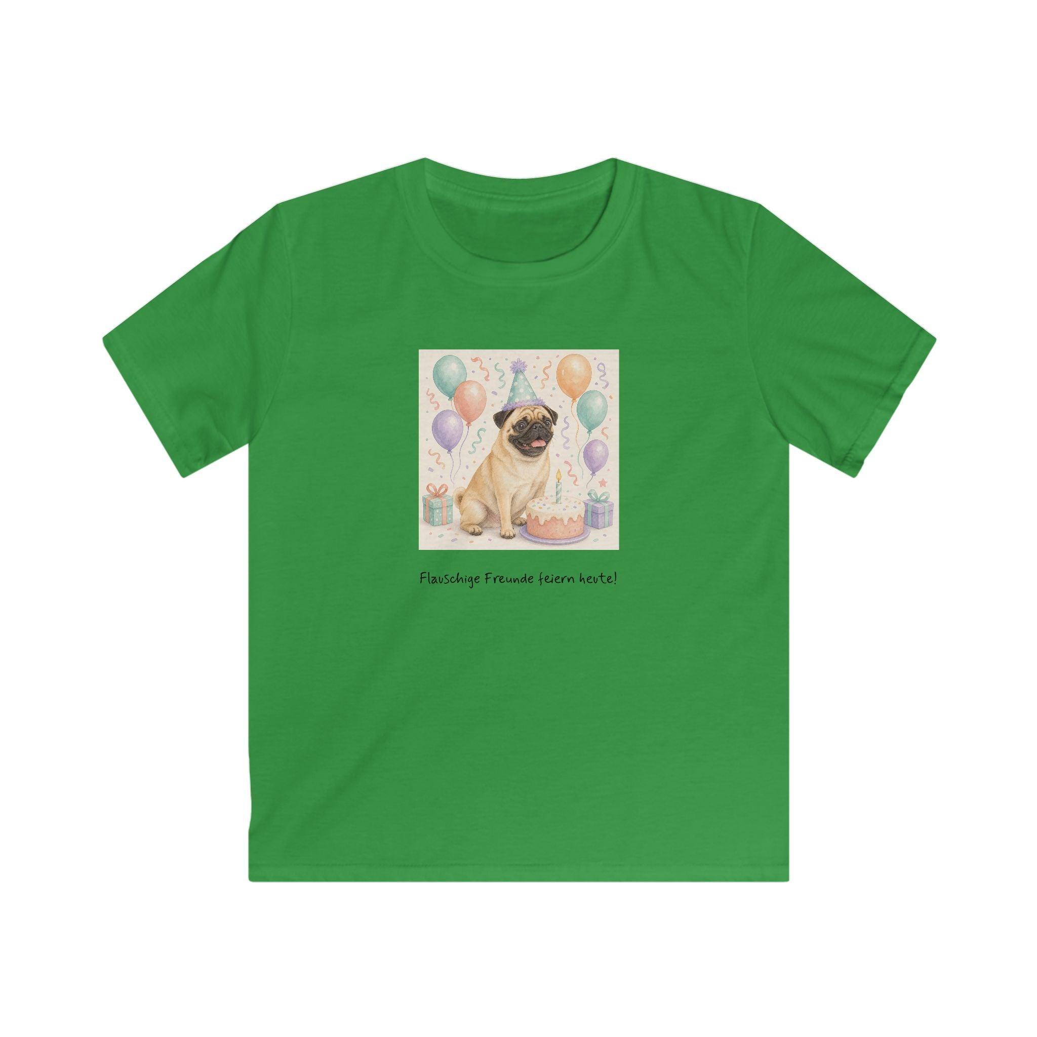 Personalisiertes Kinder T-Shirt mit Haustier – Birthday Time