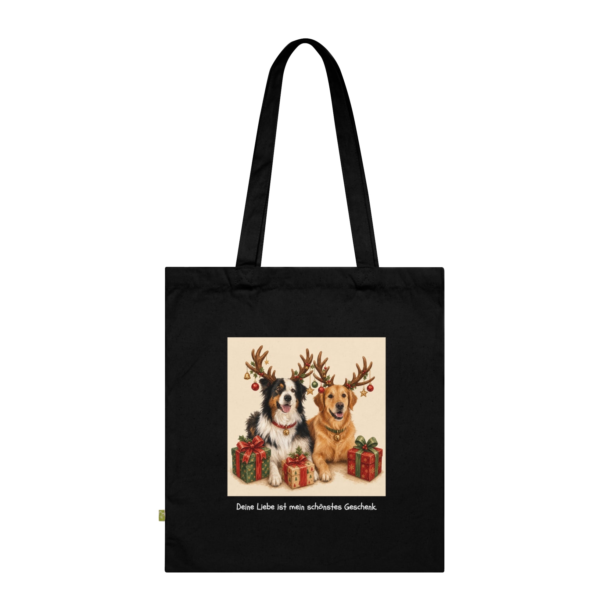 Personalisierte Baumwolltasche mit Haustier – Frohe Weihnachten