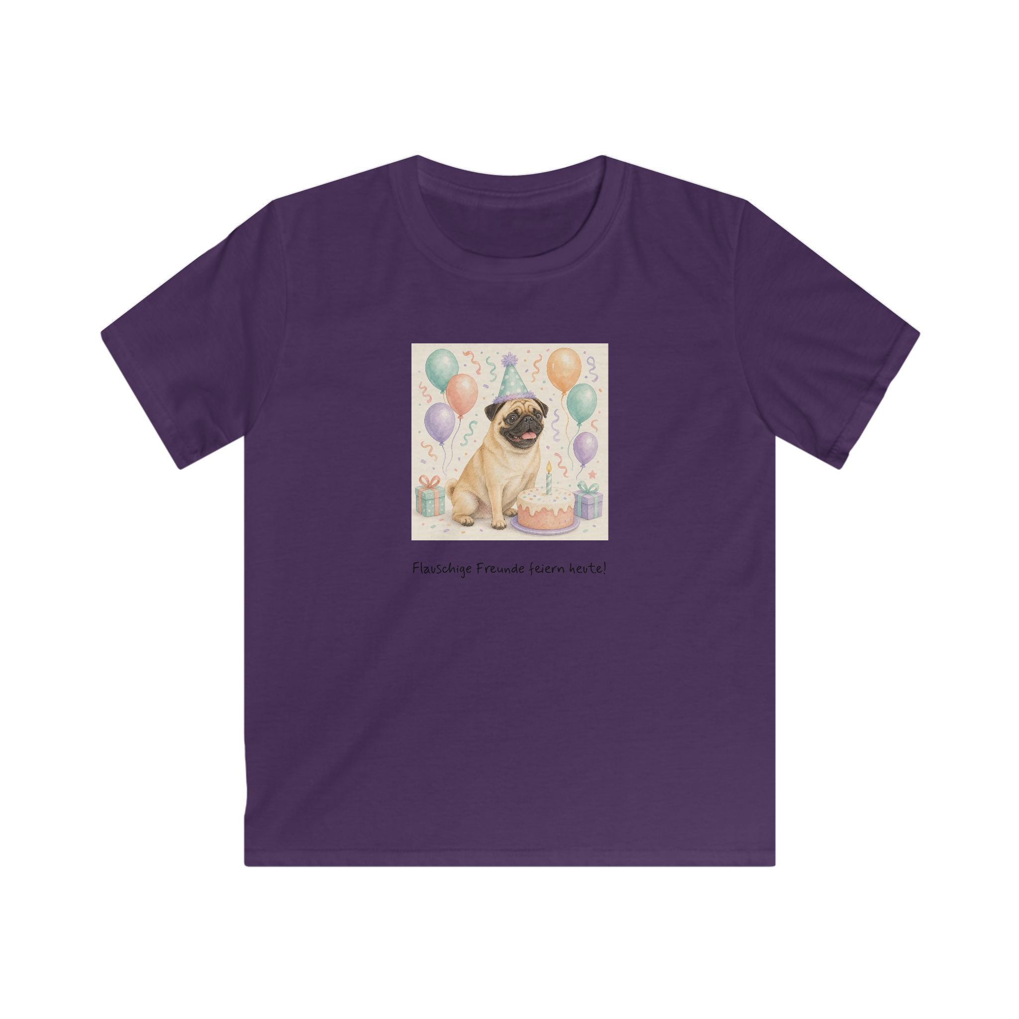 Personalisiertes Kinder T-Shirt mit Haustier – Birthday Time