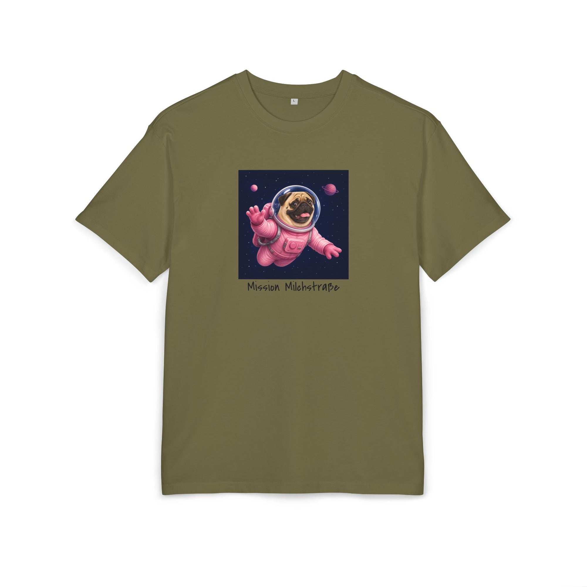 Personalisiertes Oversized Unisex T-Shirt mit Haustier – Astronaut