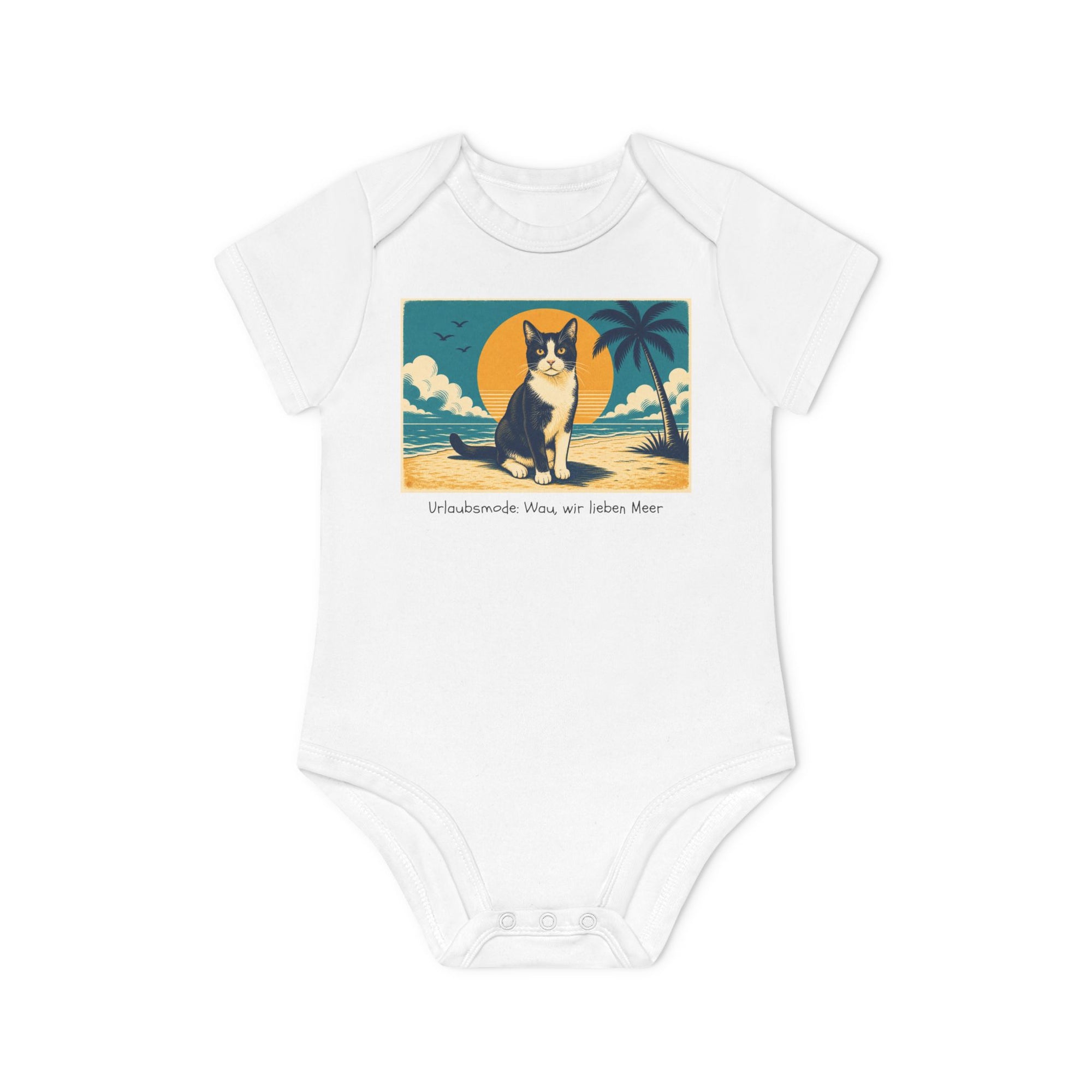 Personalisierter Baby-Body kurzarm Bio Baumwolle – Summer Vibes