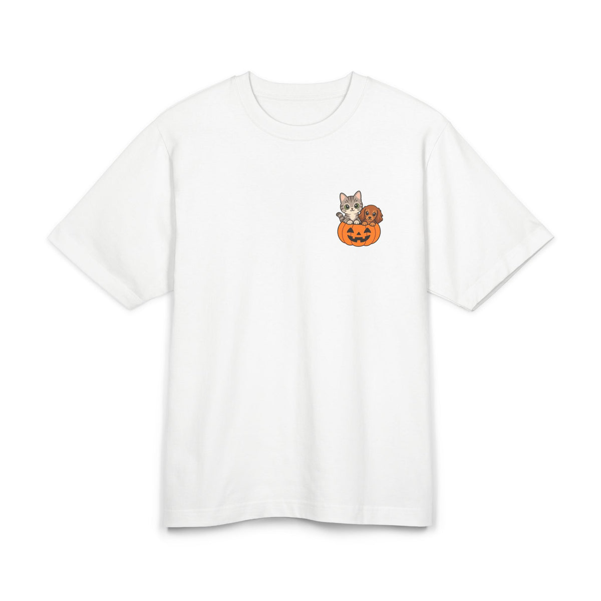 Personalisiertes Premium Unisex T-Shirt mit Haustier – Halloween Pet