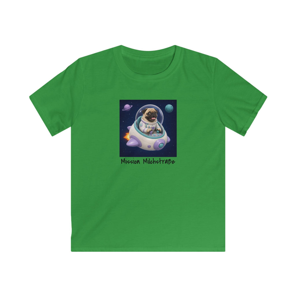 Personalisiertes Kinder T-Shirt mit Haustier – Spaceship