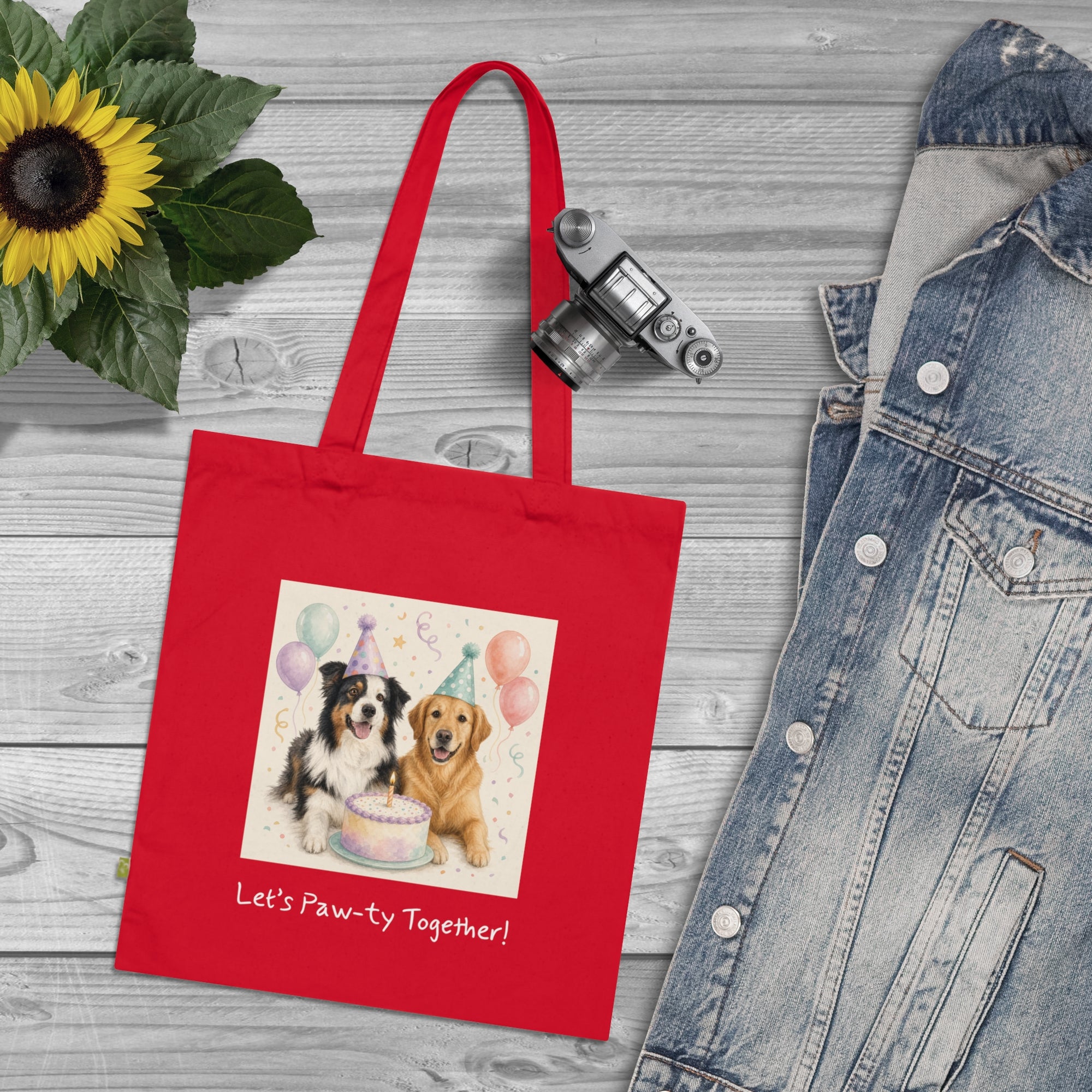 Personalisierte Baumwolltasche mit Haustier – Birthday Time