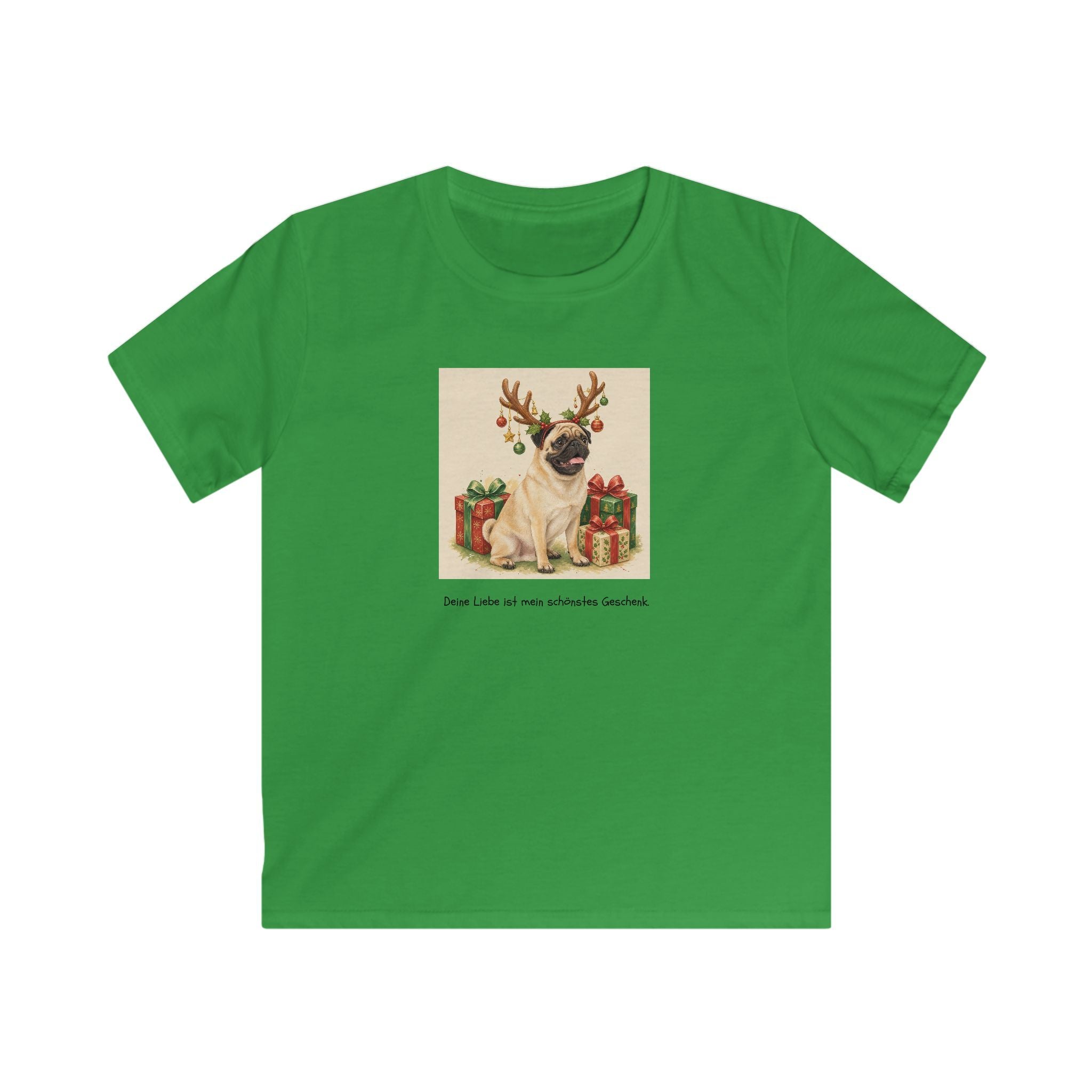 Personalisiertes Kinder T-Shirt mit Haustier – Frohe Weihnachten