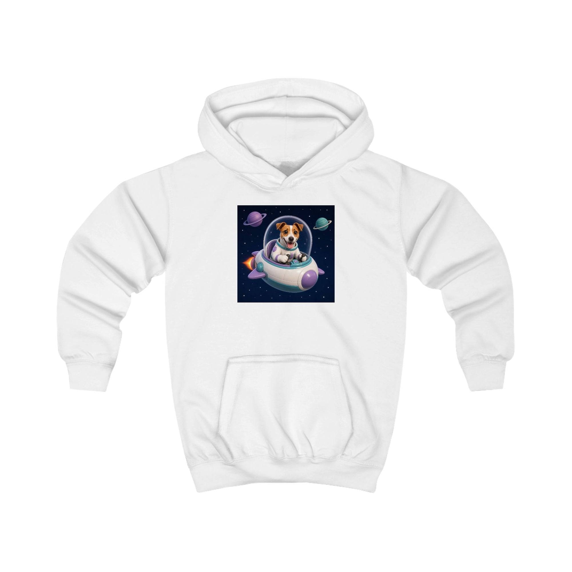 Personalisierter Kinder-Hoodie mit Haustier – Spaceship