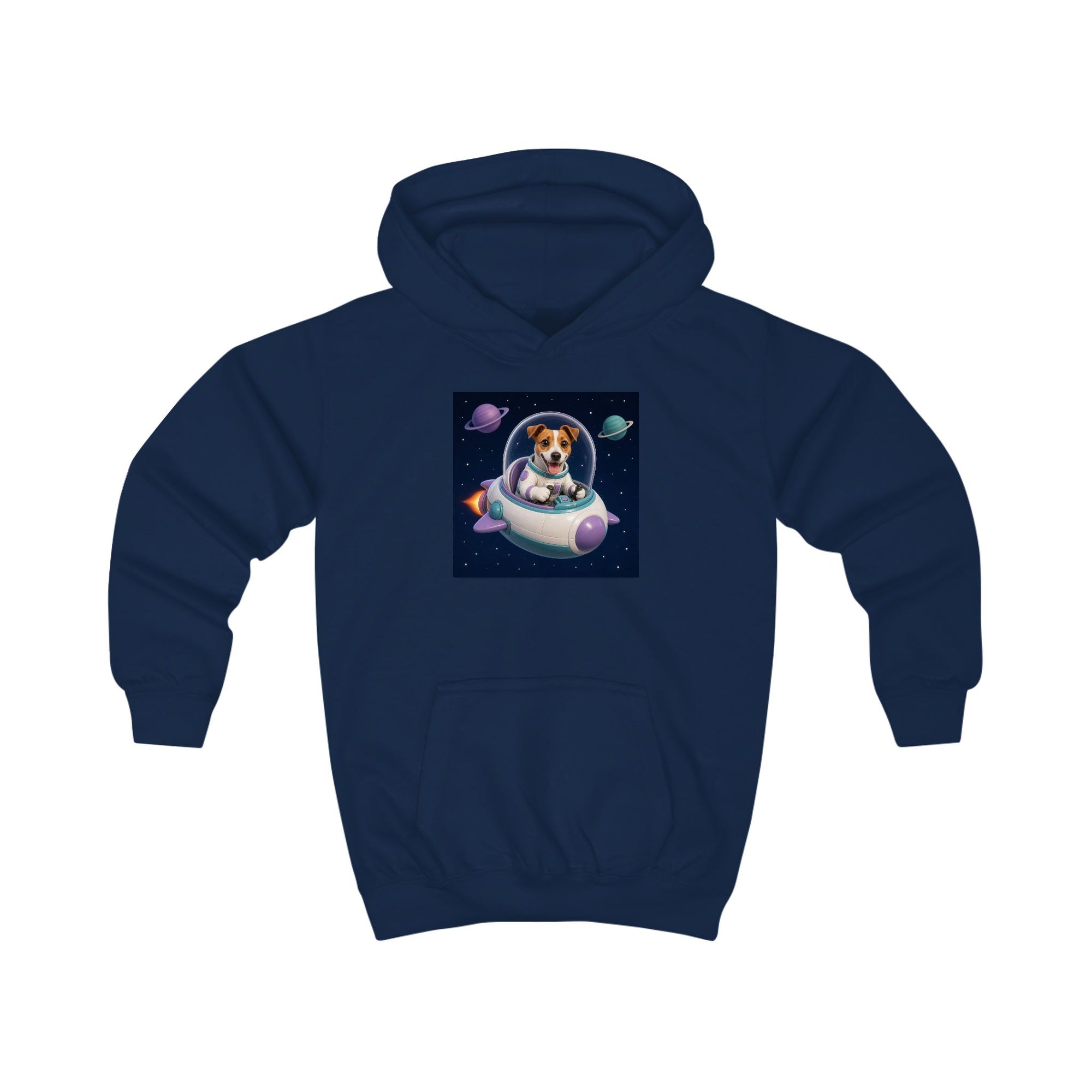 Personalisierter Kinder-Hoodie mit Haustier – Spaceship