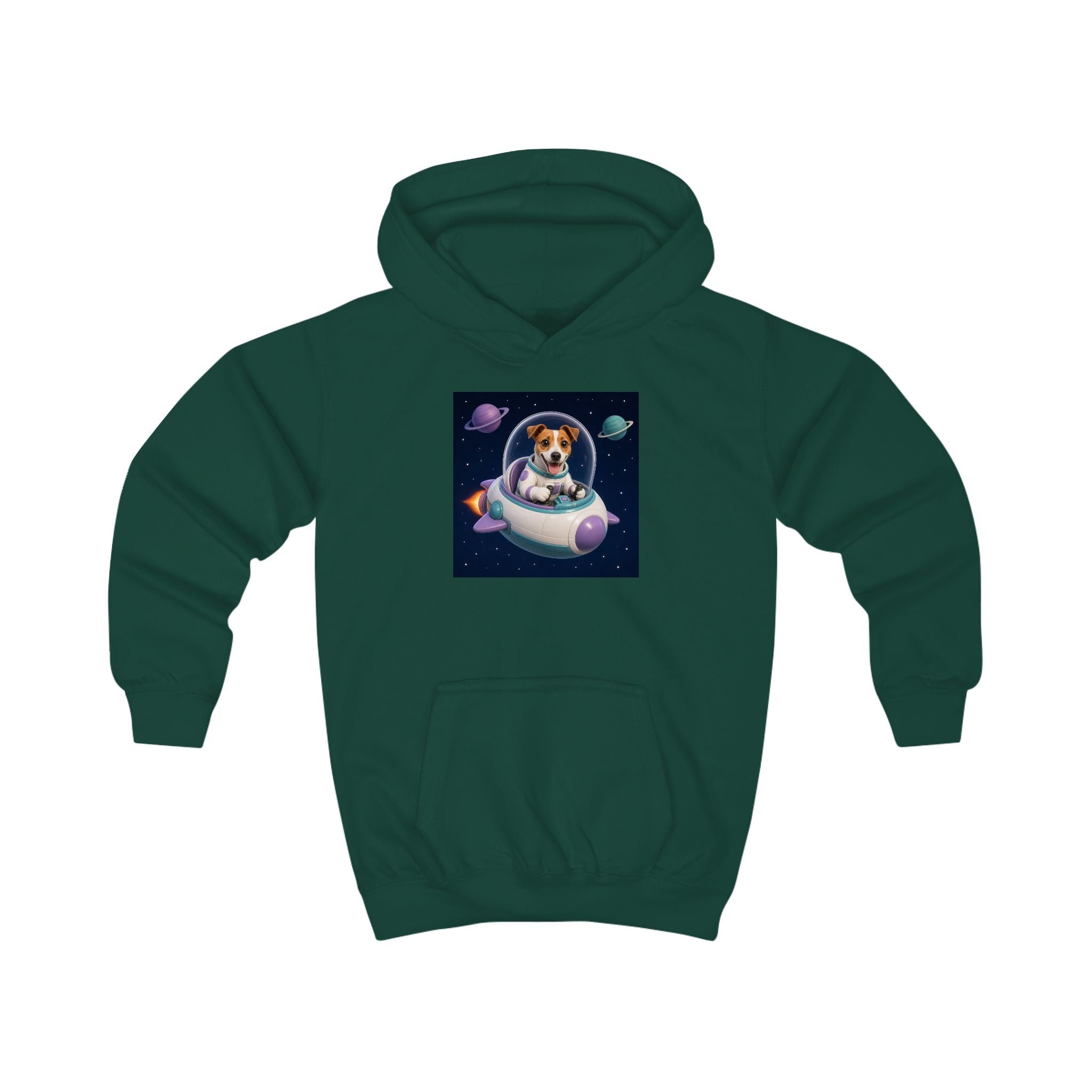 Personalisierter Kinder-Hoodie mit Haustier – Spaceship