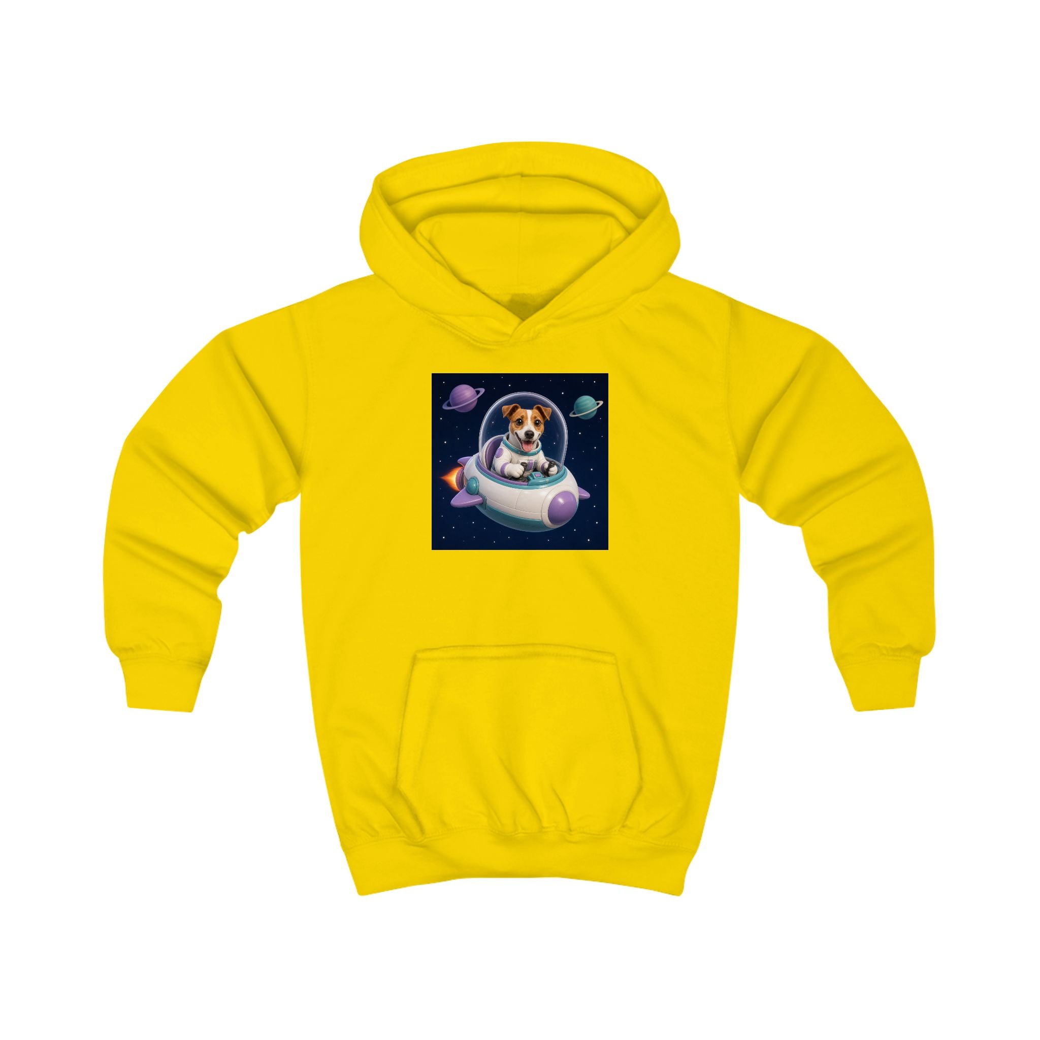Personalisierter Kinder-Hoodie mit Haustier – Spaceship