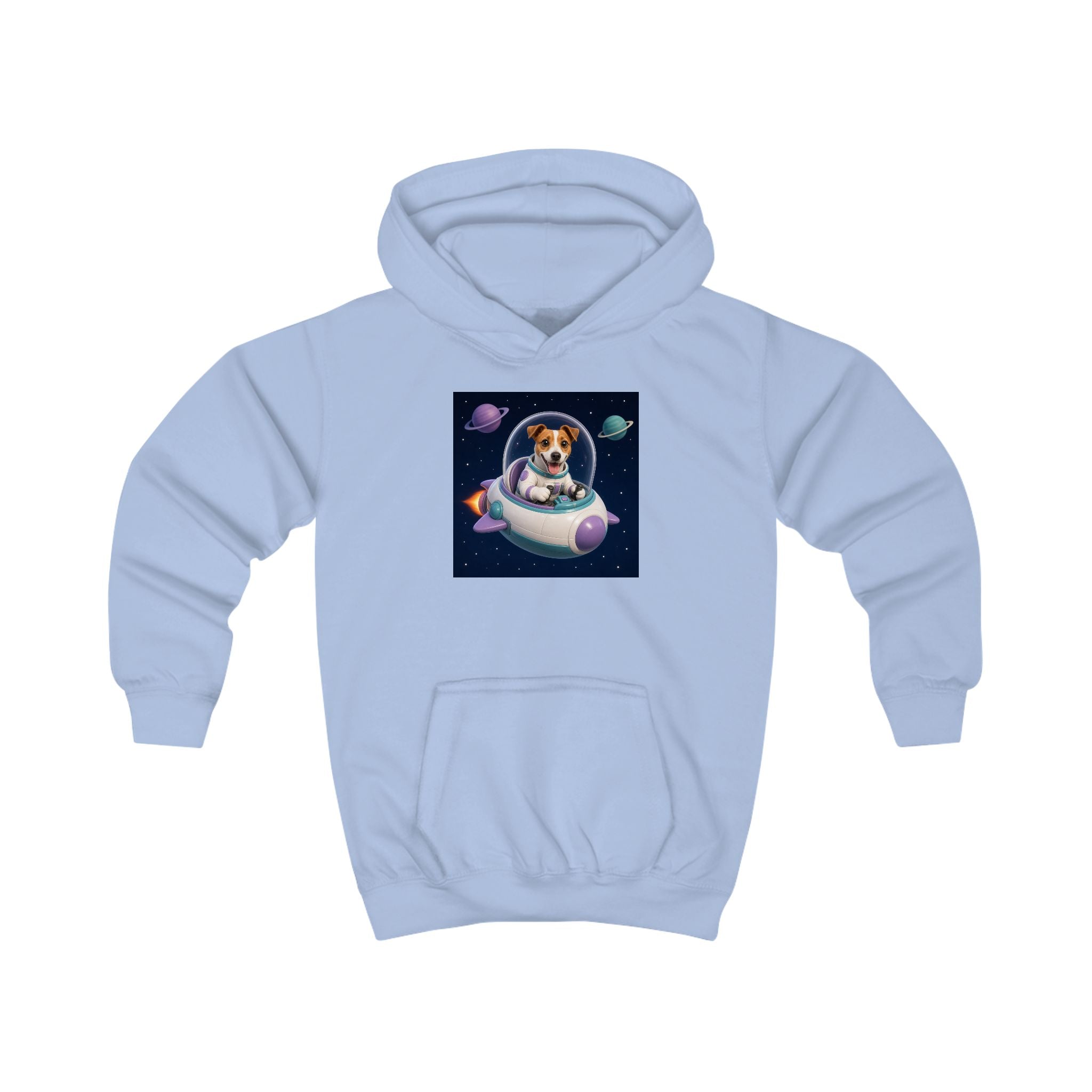 Personalisierter Kinder-Hoodie mit Haustier – Spaceship