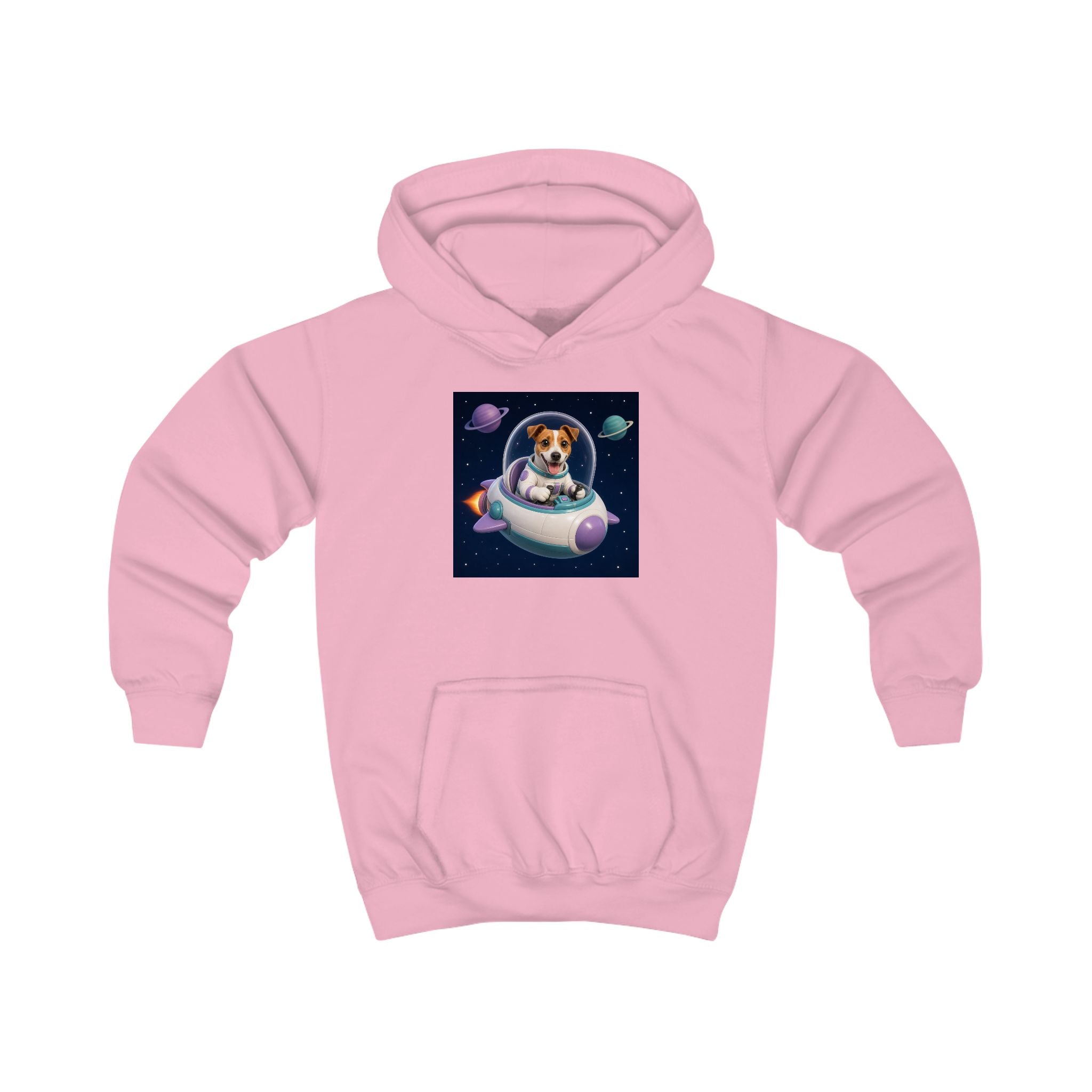 Personalisierter Kinder-Hoodie mit Haustier – Spaceship