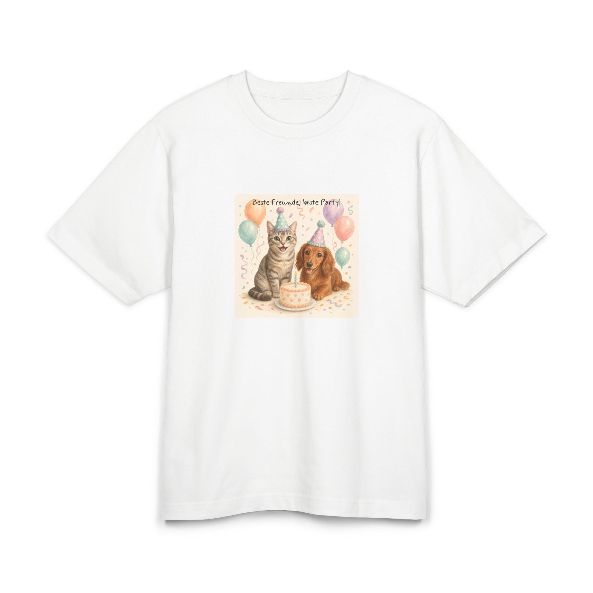 Personalisiertes Premium Unisex T-Shirt mit Haustier – Birthday Time
