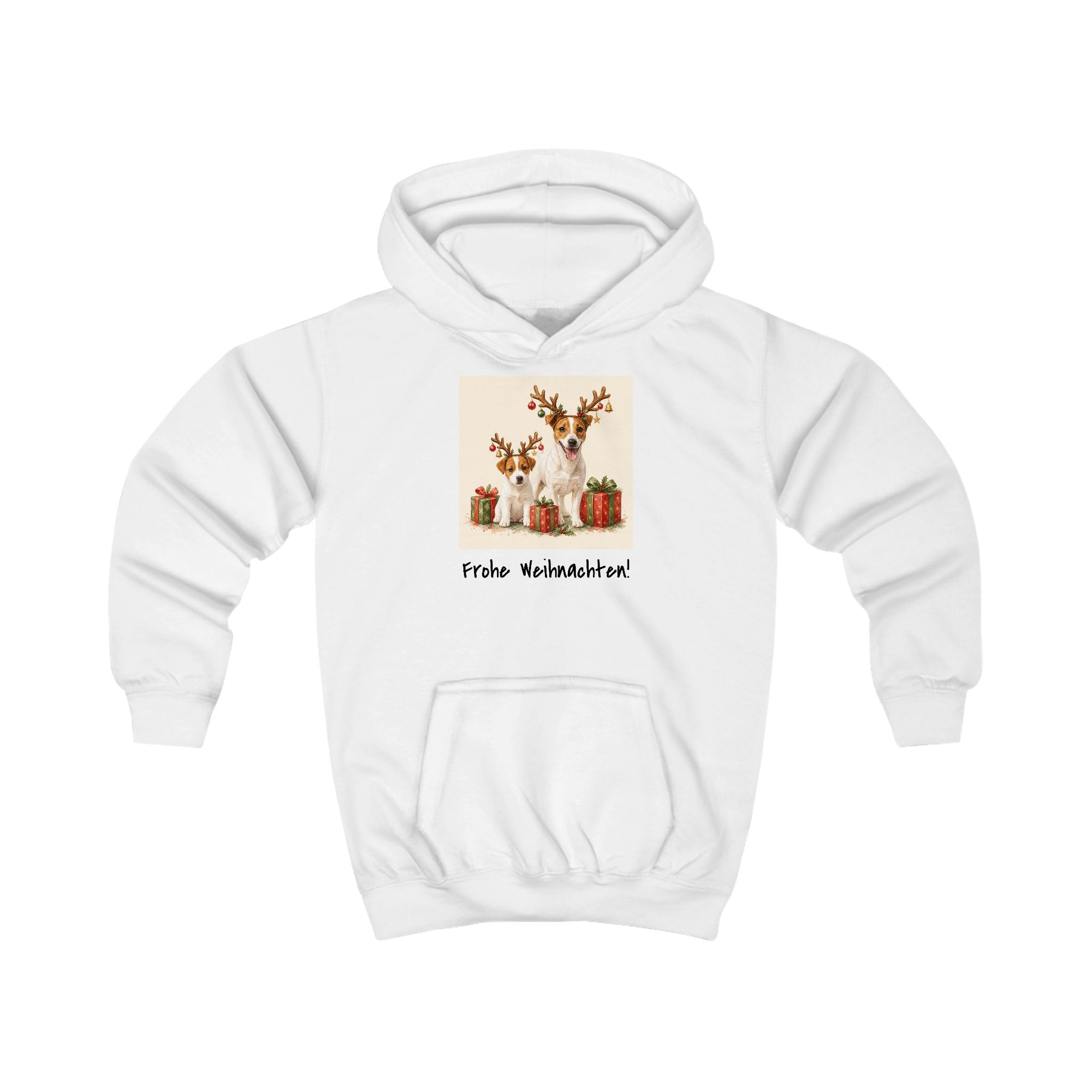 Personalisierter Kinder-Hoodie mit Haustier – Frohe Weihnachten