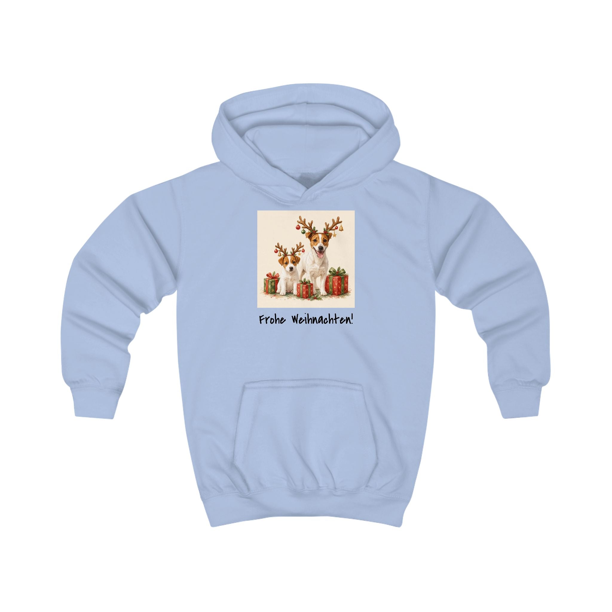 Personalisierter Kinder-Hoodie mit Haustier – Frohe Weihnachten