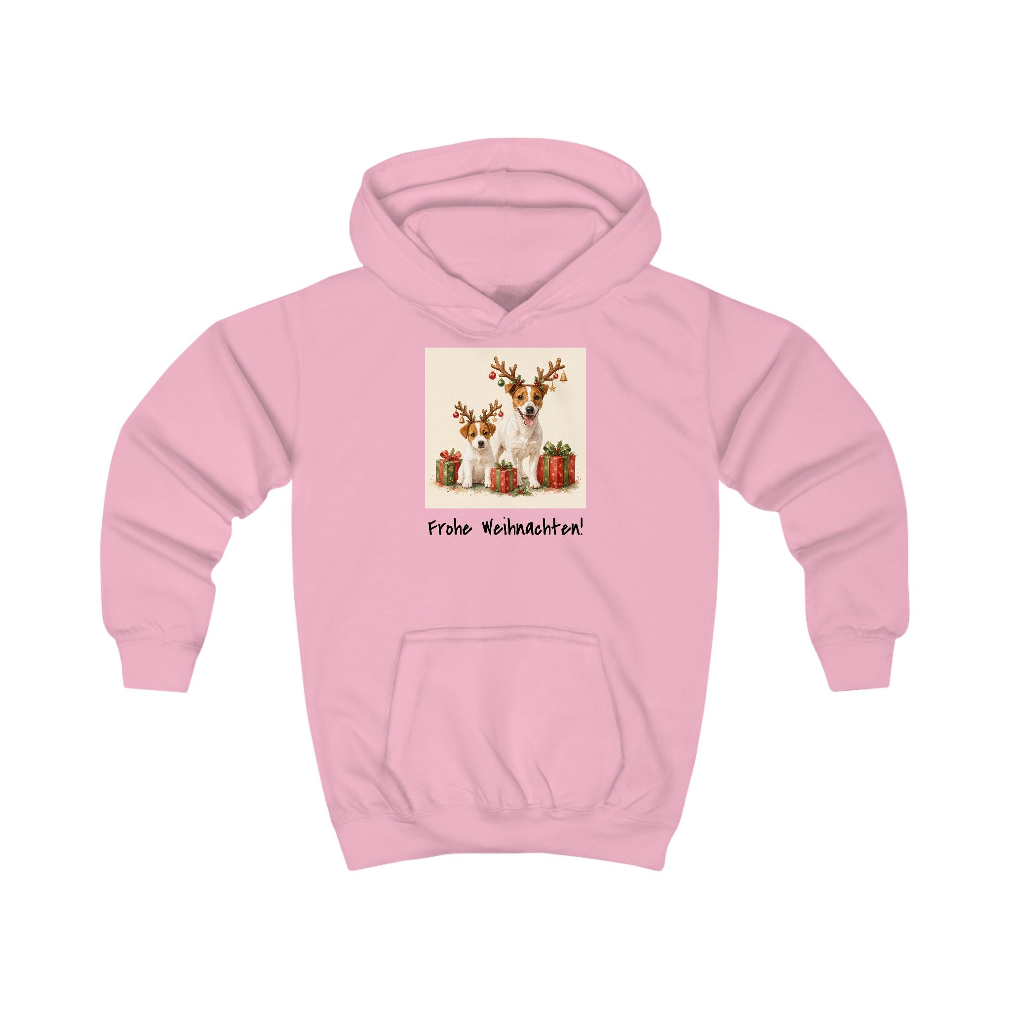 Personalisierter Kinder-Hoodie mit Haustier – Frohe Weihnachten
