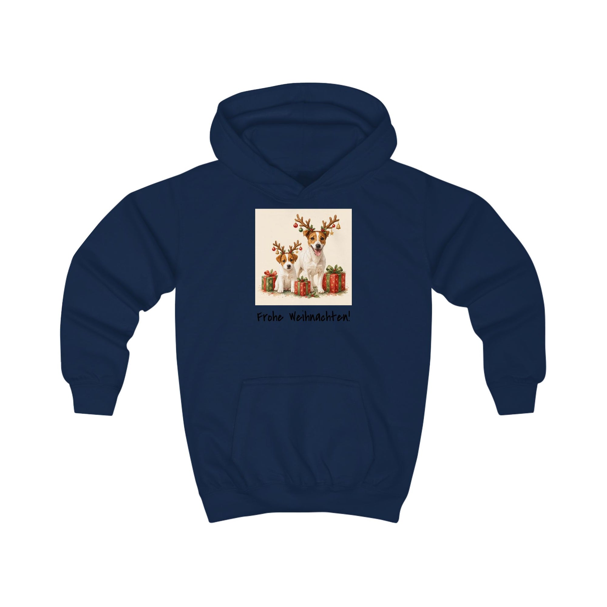 Personalisierter Kinder-Hoodie mit Haustier – Frohe Weihnachten
