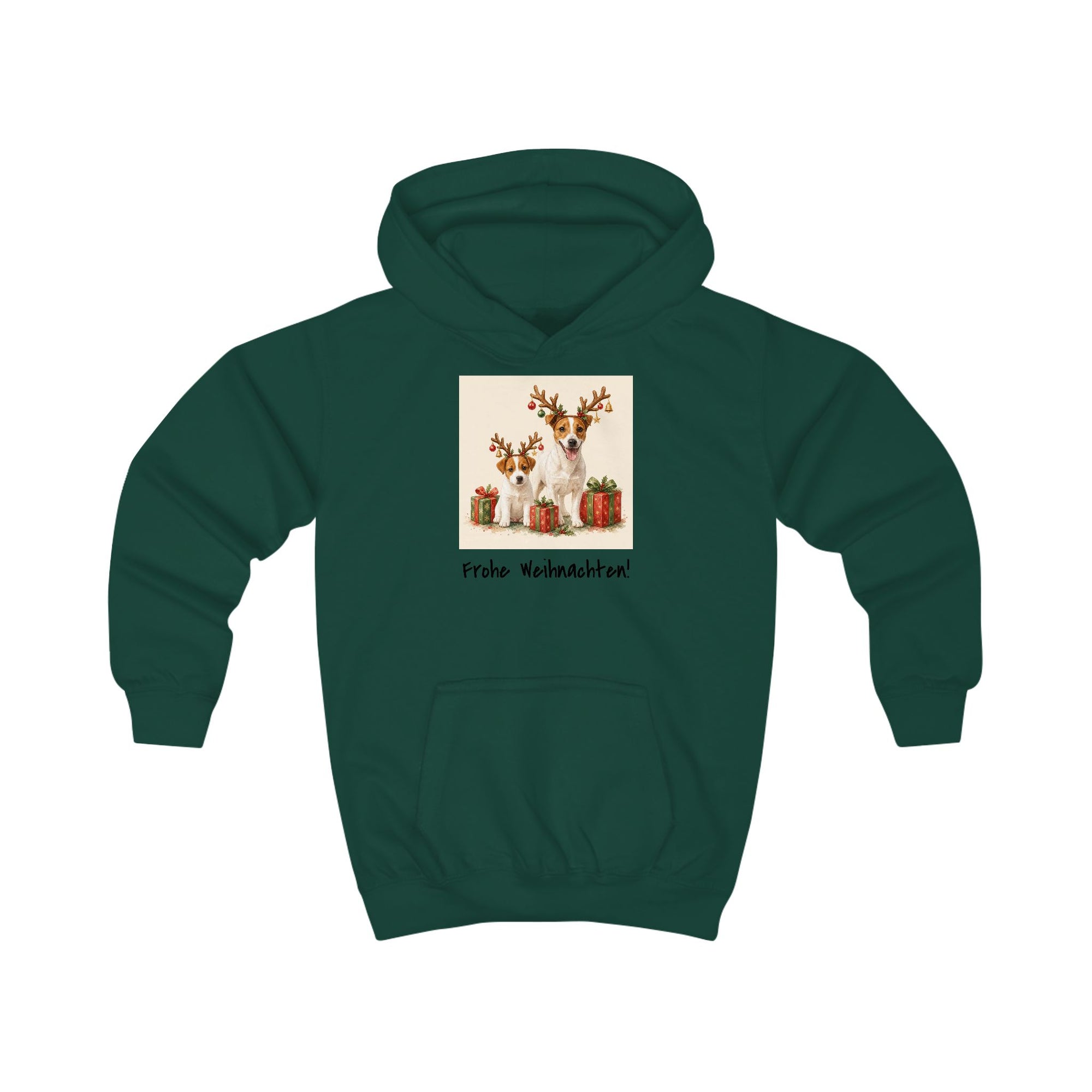 Personalisierter Kinder-Hoodie mit Haustier – Frohe Weihnachten