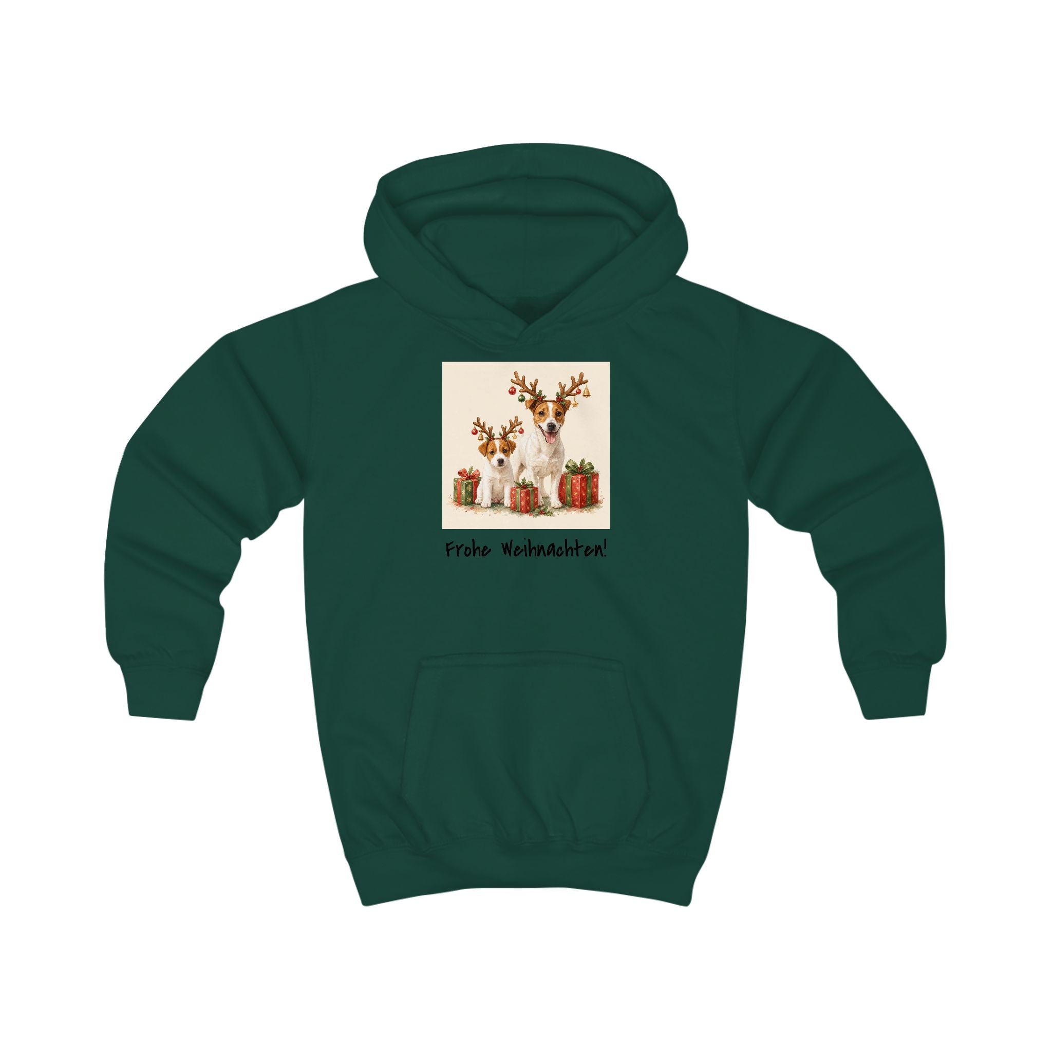 Personalisierter Kinder-Hoodie mit Haustier – Frohe Weihnachten