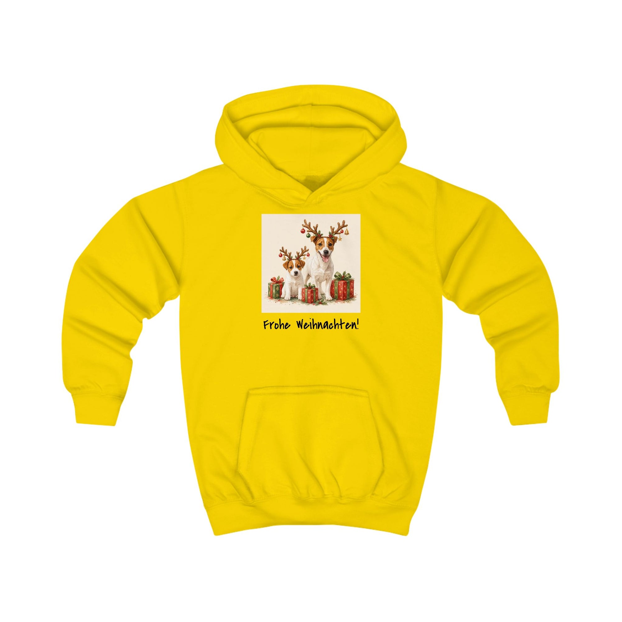 Personalisierter Kinder-Hoodie mit Haustier – Frohe Weihnachten