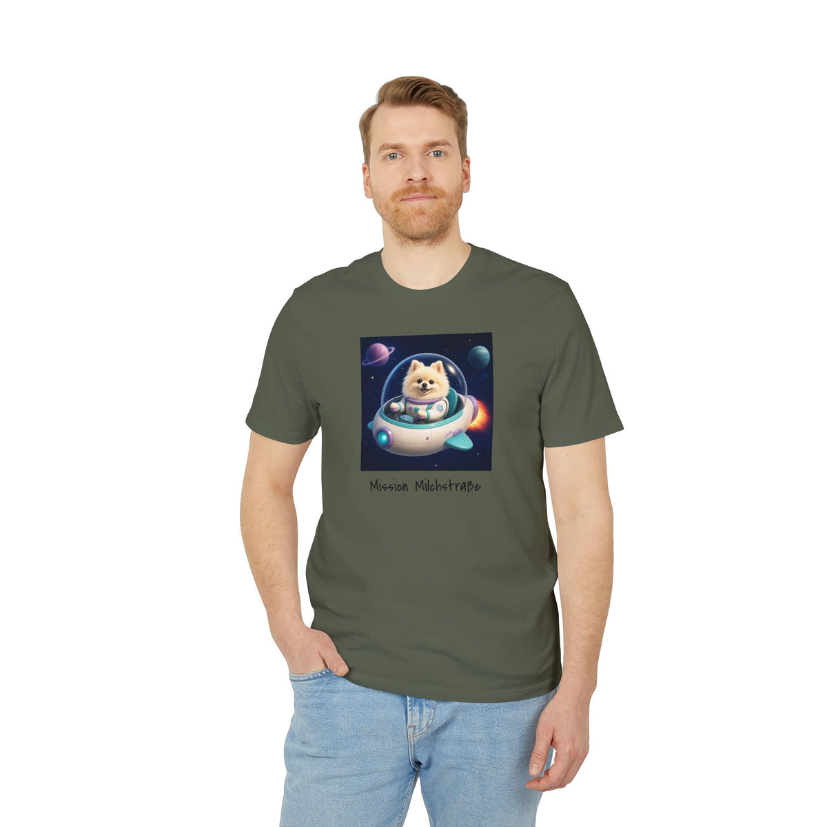 Personalisiertes Unisex T-Shirt mit Haustier – Spaceship