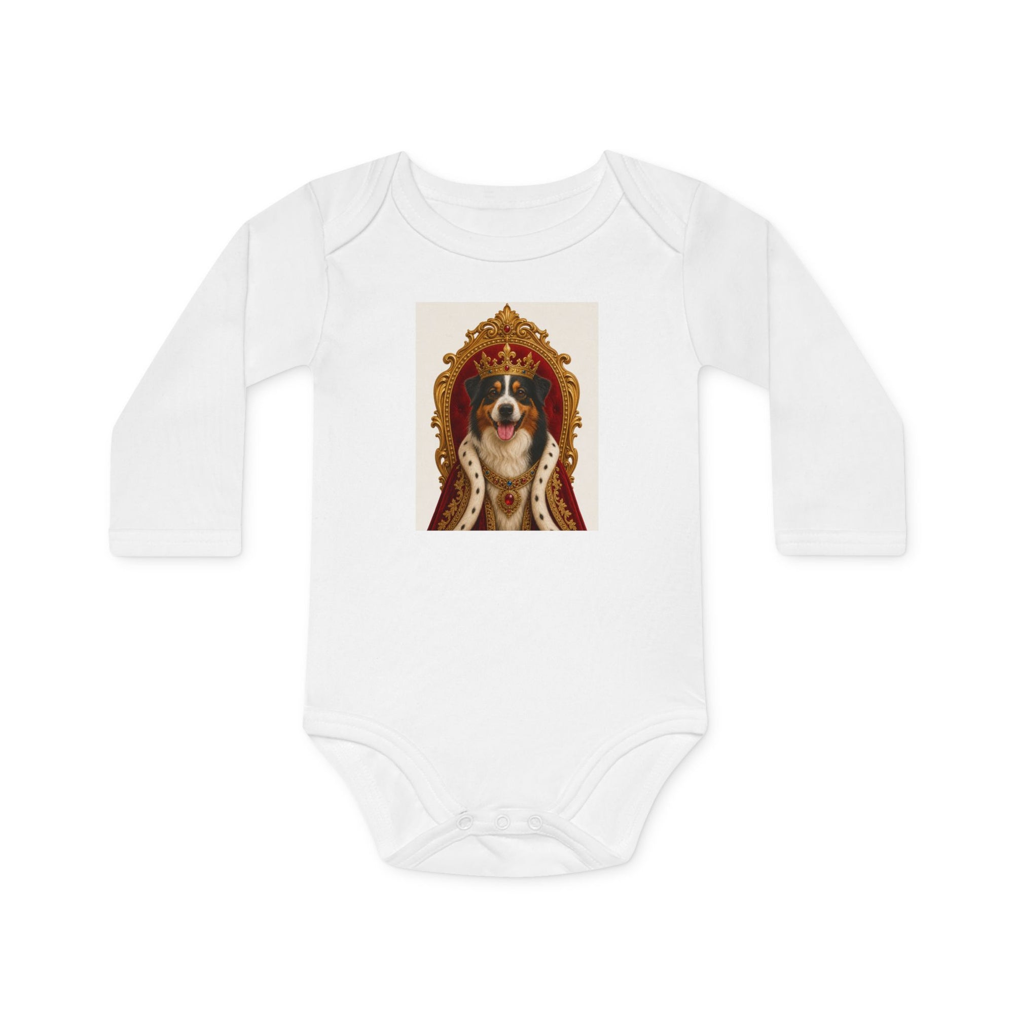 Personalisierter Baby-Body langarm Bio Baumwolle – Pet Kingdom