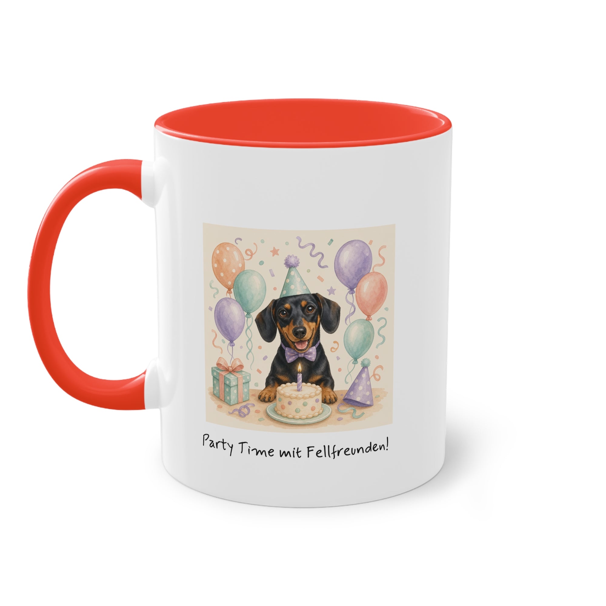 Personalisierte Tasse mit Haustier – Birthday Time