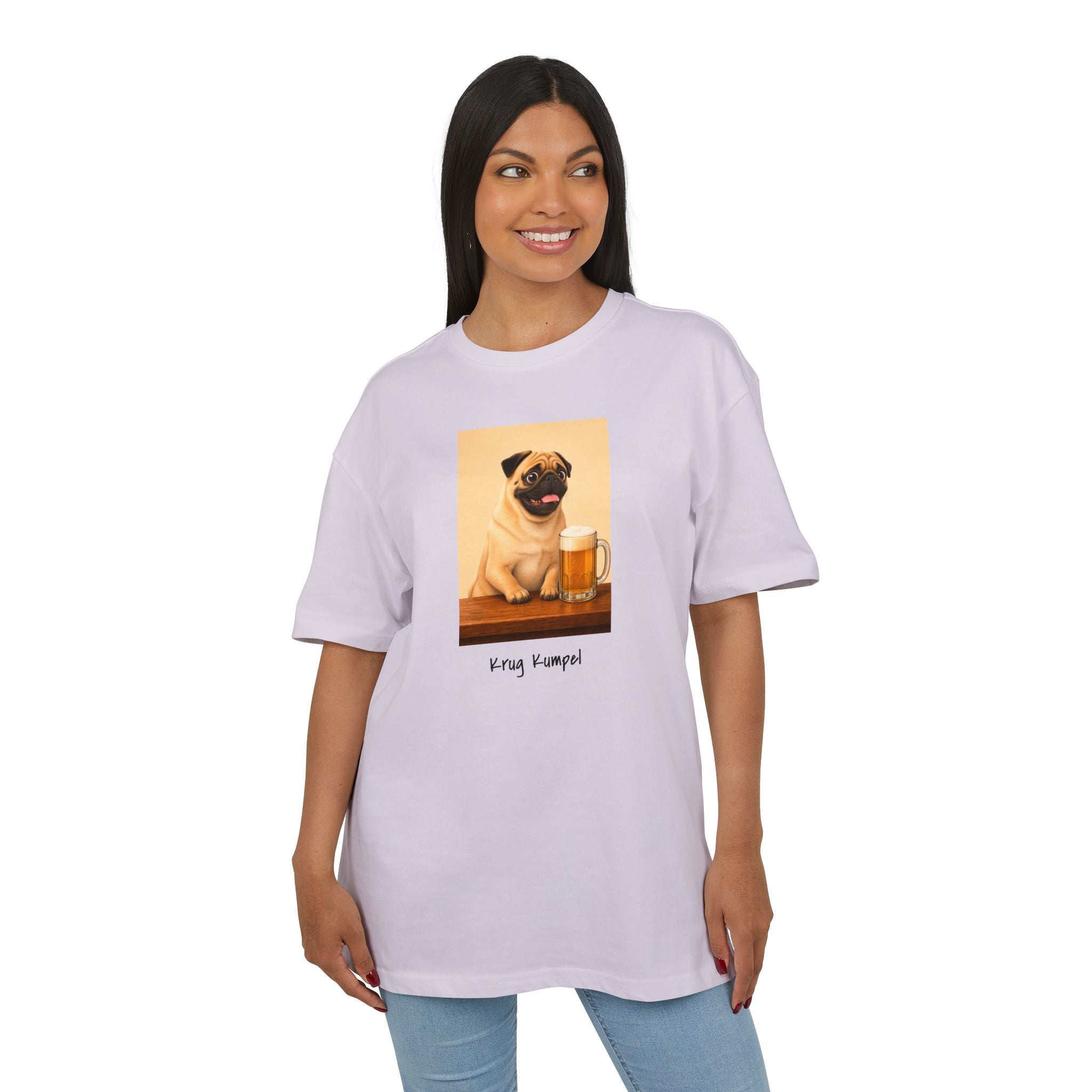 Personalisiertes Oversized Unisex T-Shirt mit Haustier – Cheers