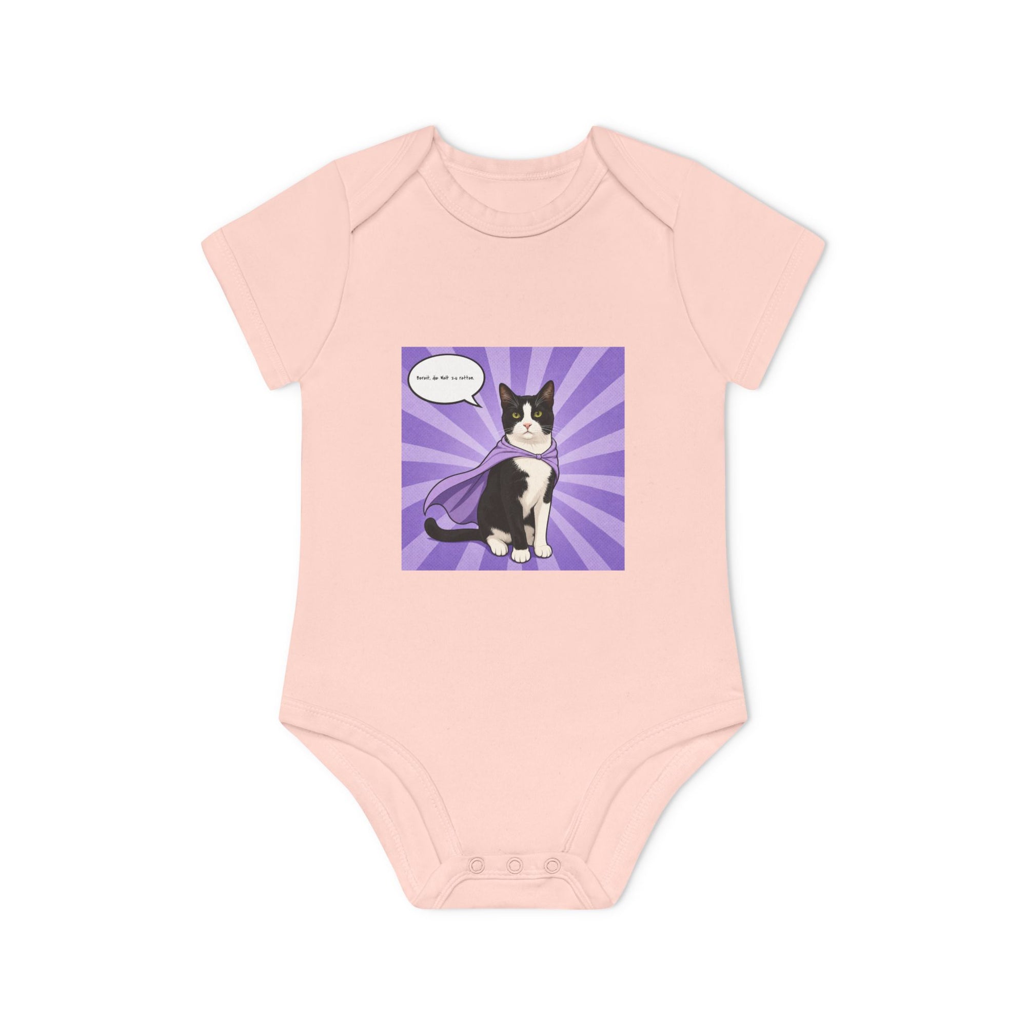 Personalisierter Baby-Body kurzarm Bio Baumwolle – Hero