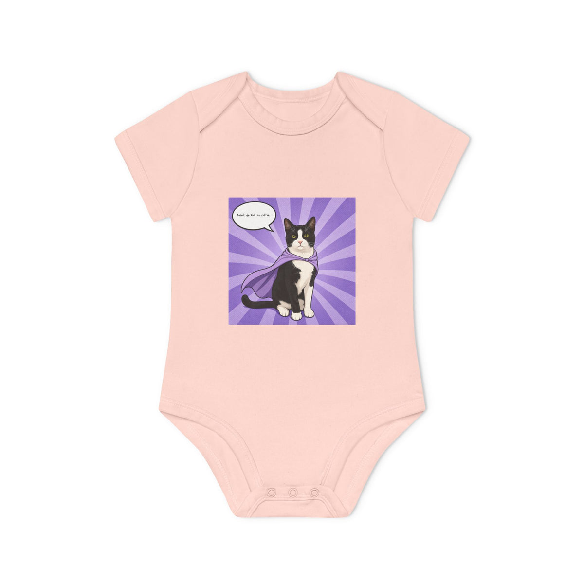 Personalisierter Baby-Body kurzarm Bio Baumwolle – Hero