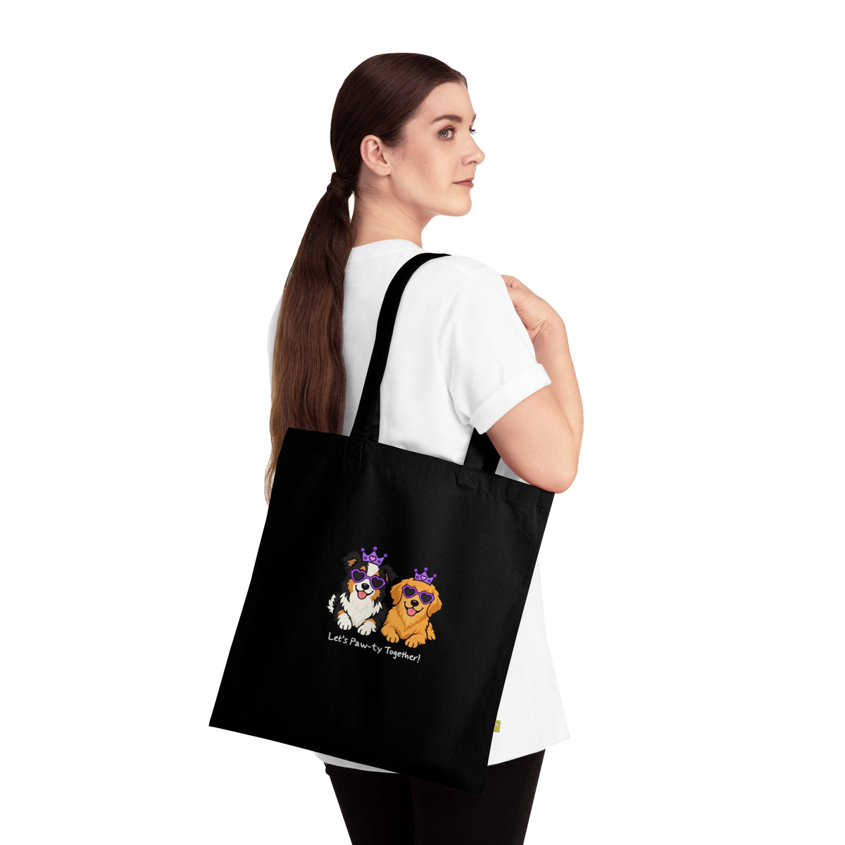 Personalisierte Baumwolltasche mit Haustier – Purple Queen