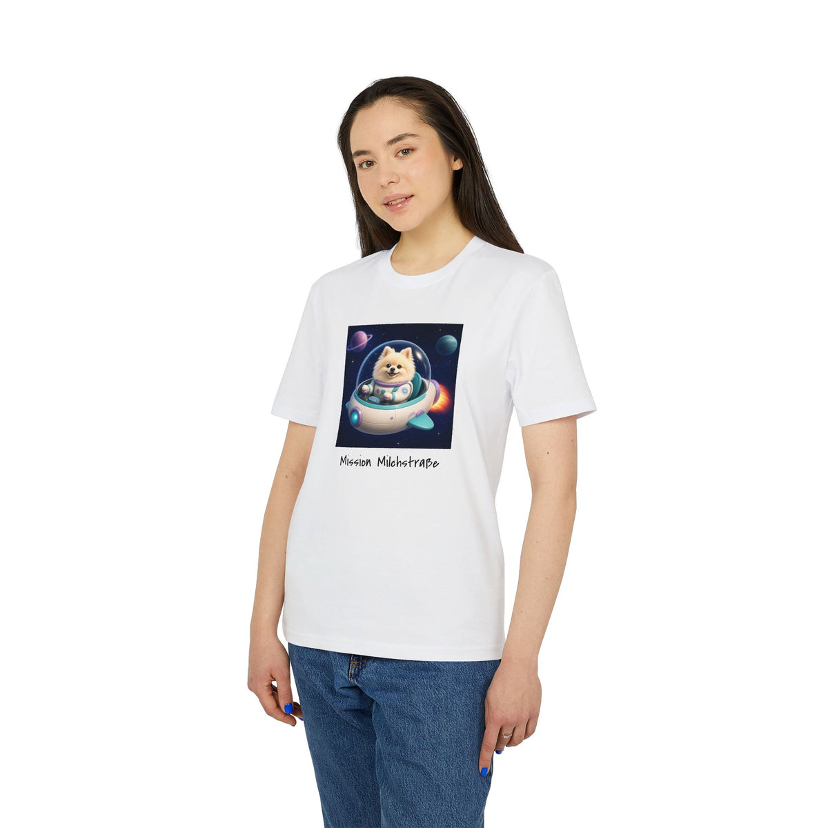 Personalisiertes Unisex T-Shirt mit Haustier – Spaceship