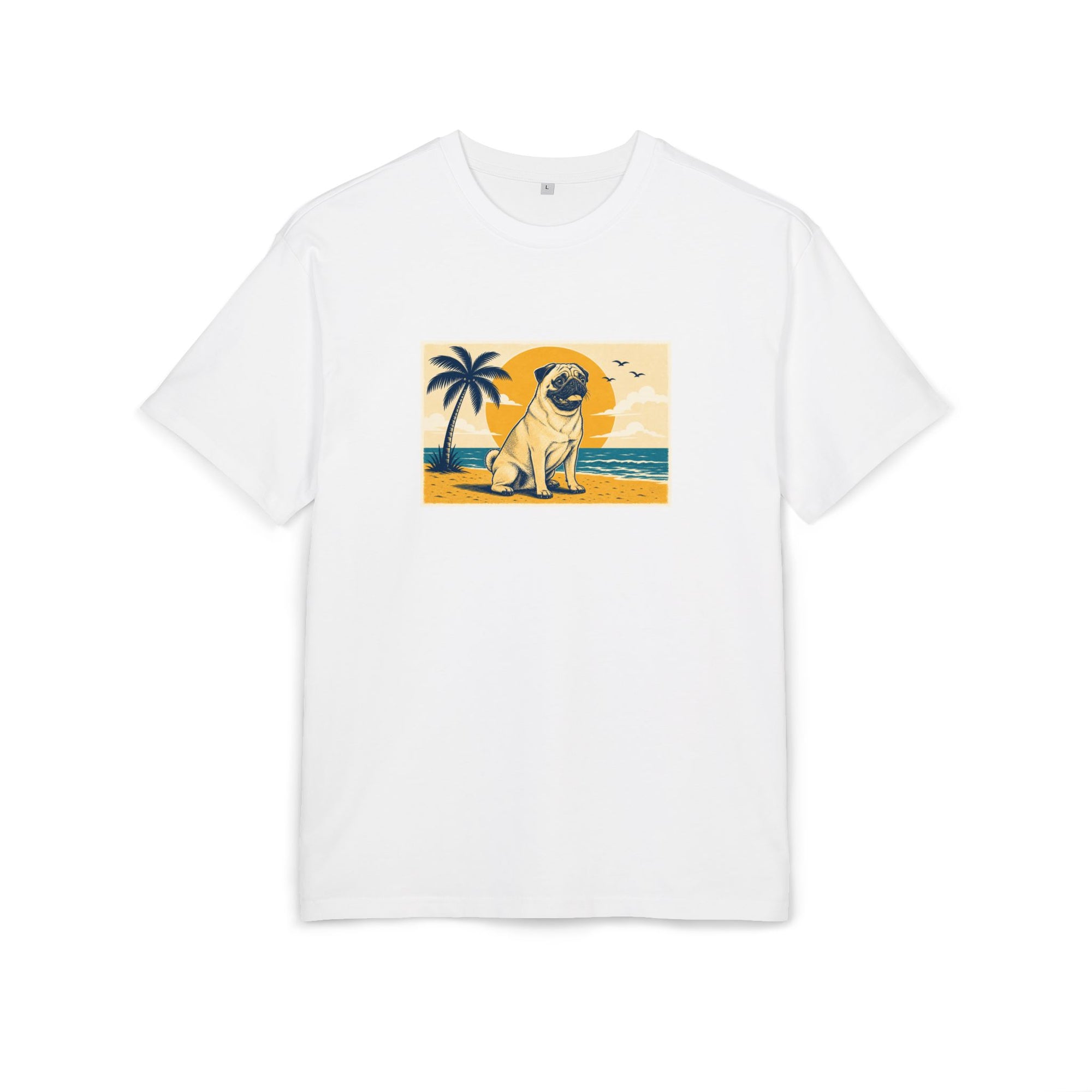 Personalisiertes Oversized Unisex T-Shirt mit Haustier – Summer Vibes