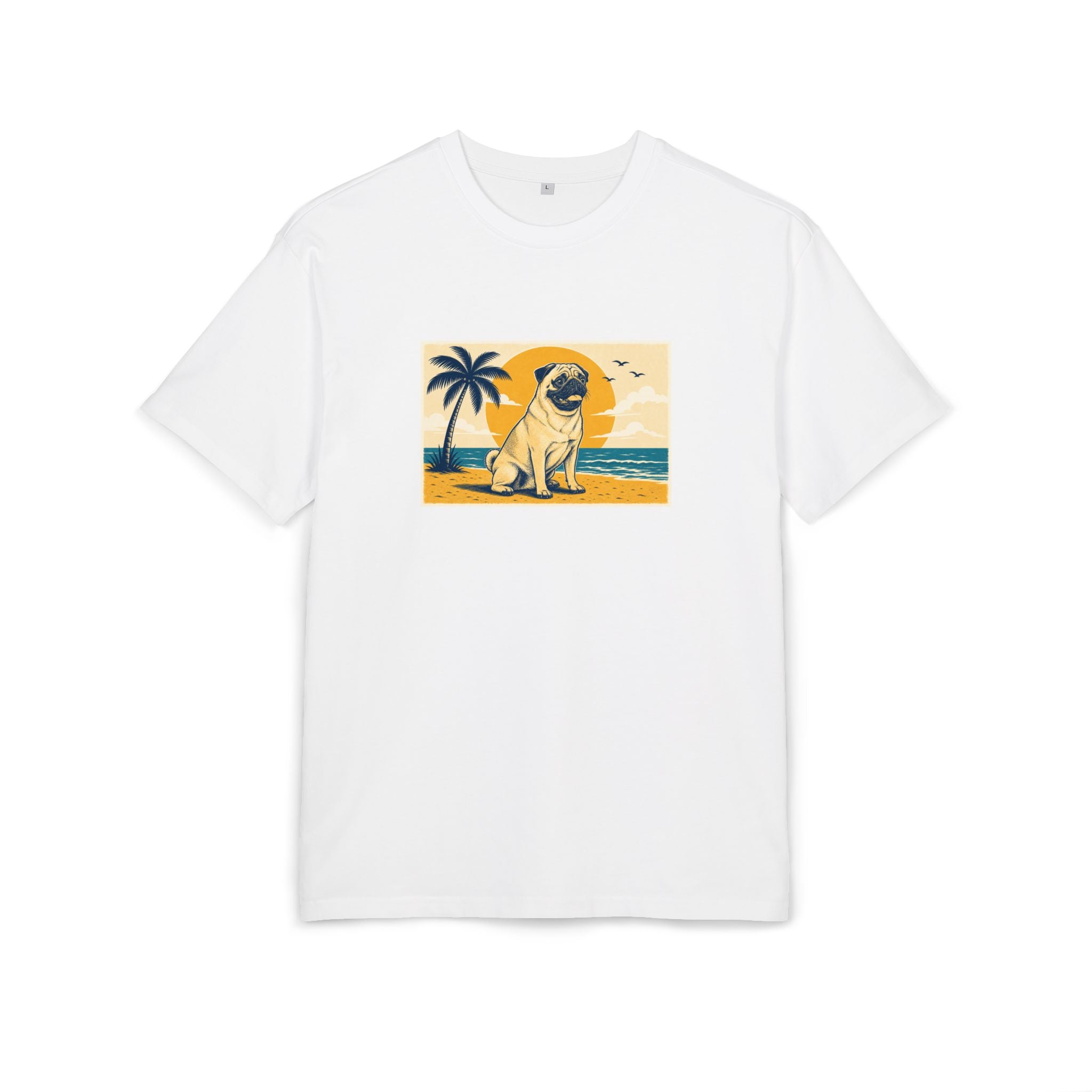 Personalisiertes Oversized Unisex T-Shirt mit Haustier – Summer Vibes