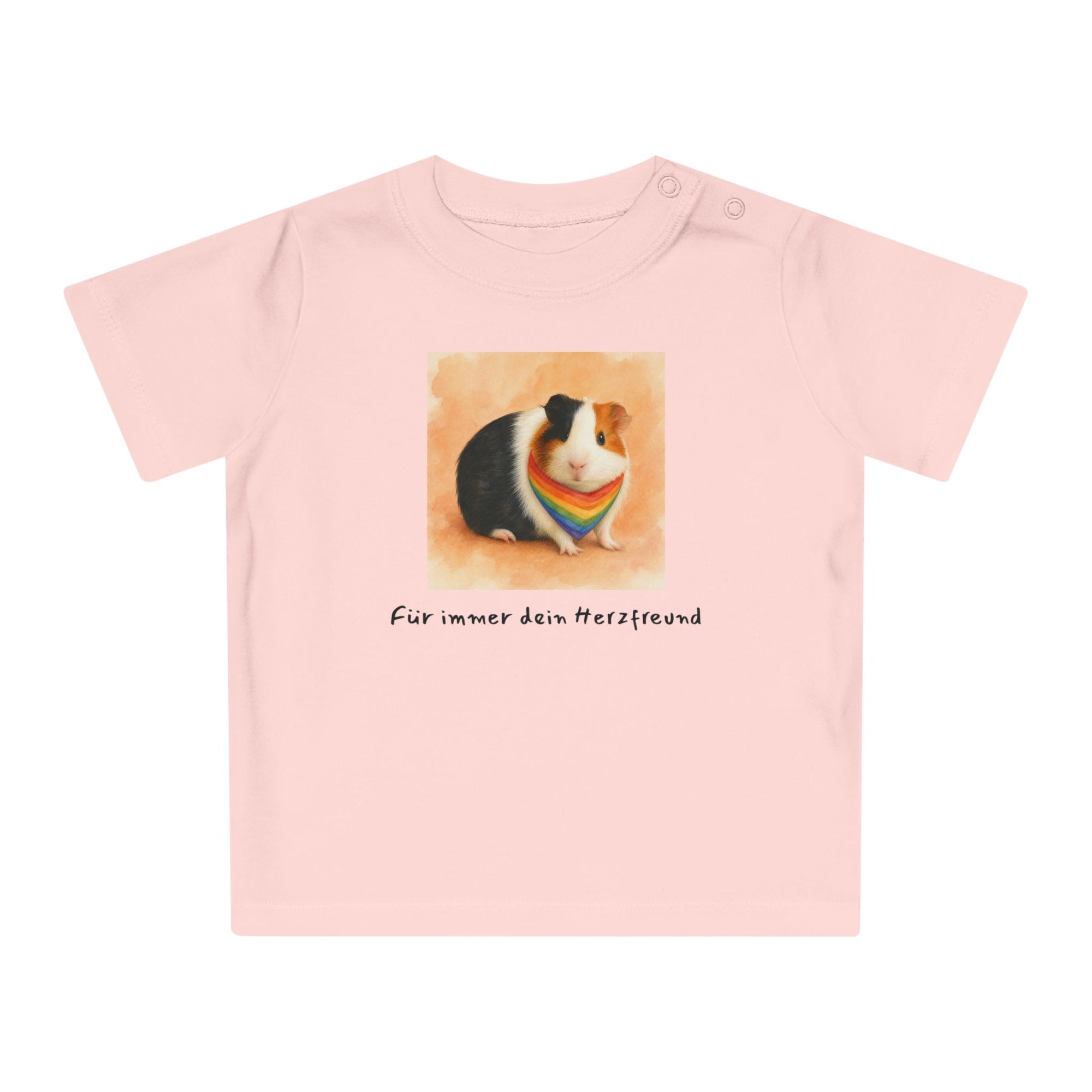 Personalisiertes Baby T-Shirt mit Haustier – Regenbogen