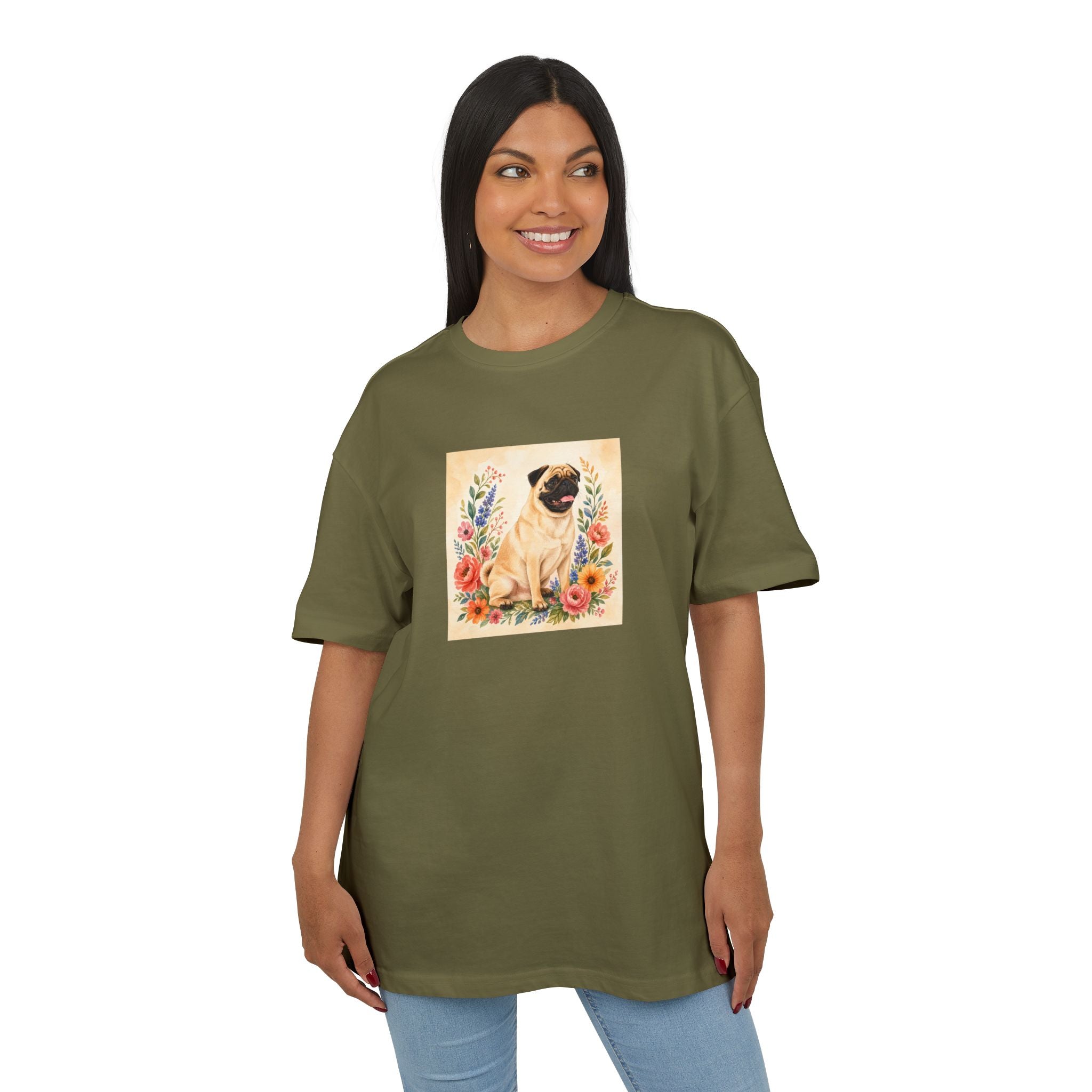 Personalisiertes Oversized Unisex T-Shirt mit Haustier – Flora & Fauna