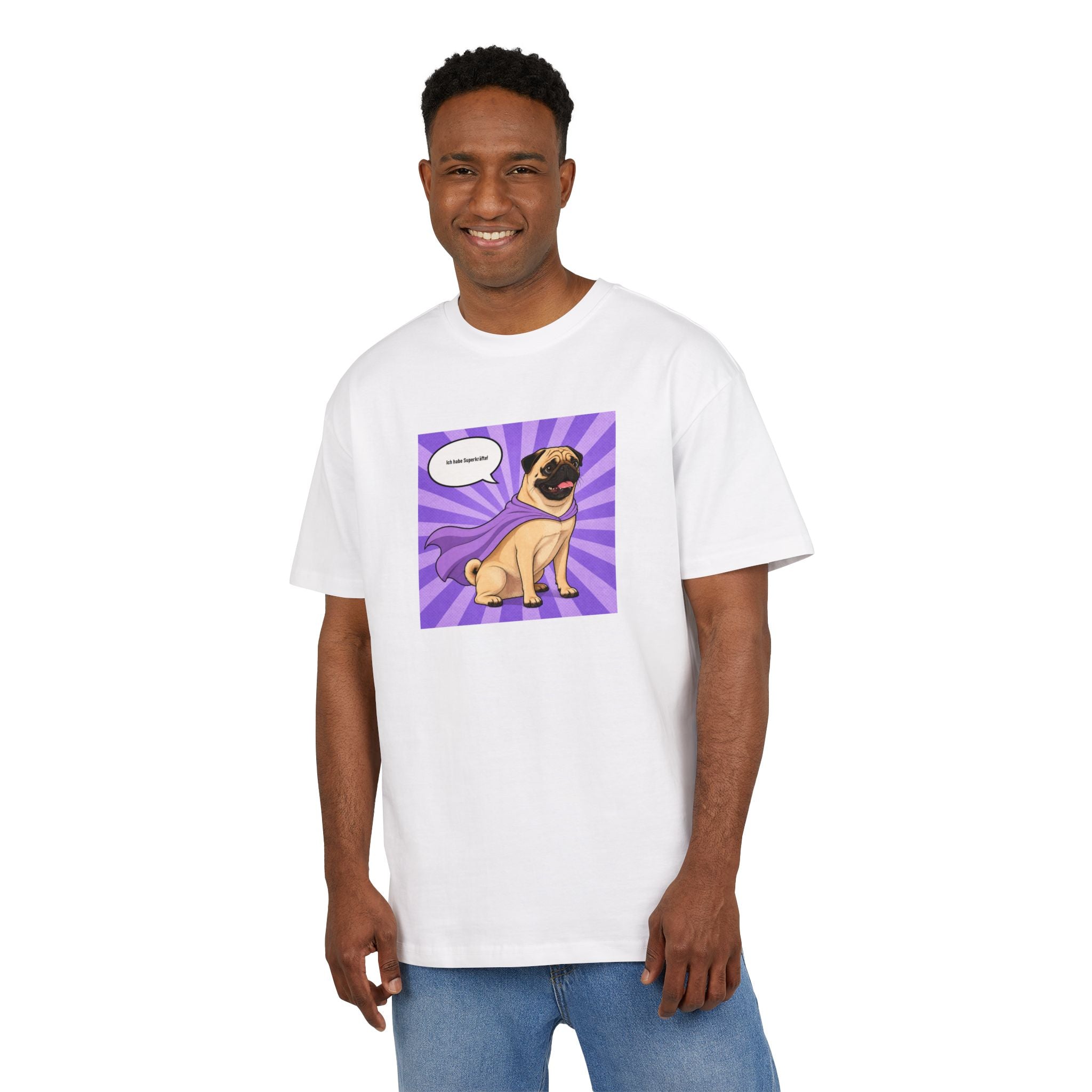 Personalisiertes Oversized Unisex T-Shirt mit Haustier – Hero