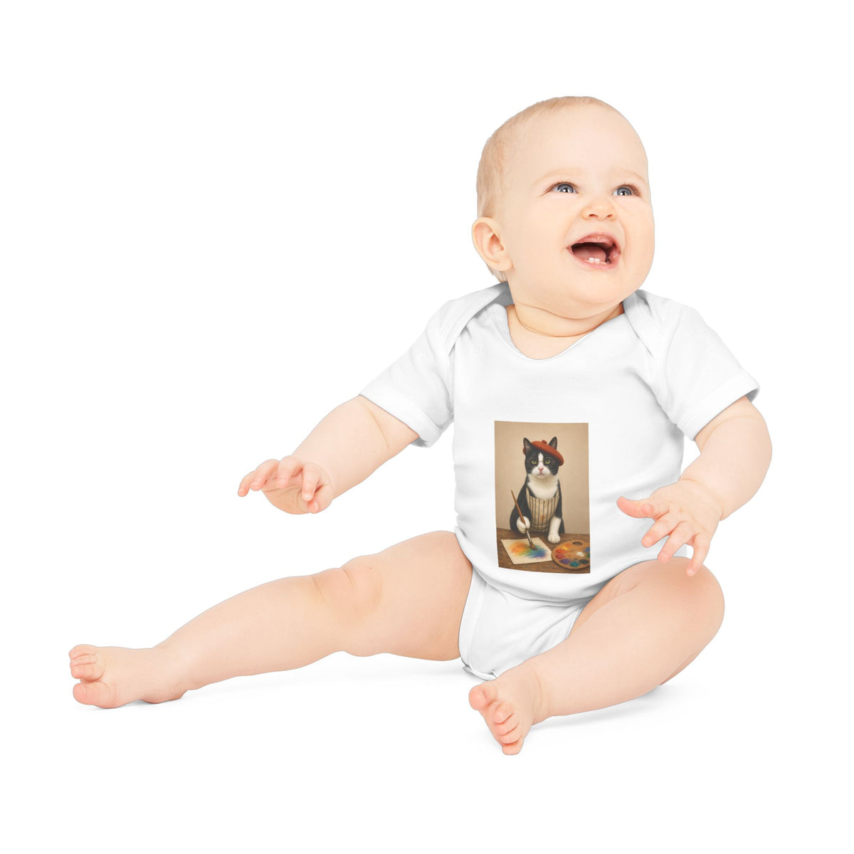 Personalisierter Baby-Body kurzarm Bio Baumwolle – The Artist