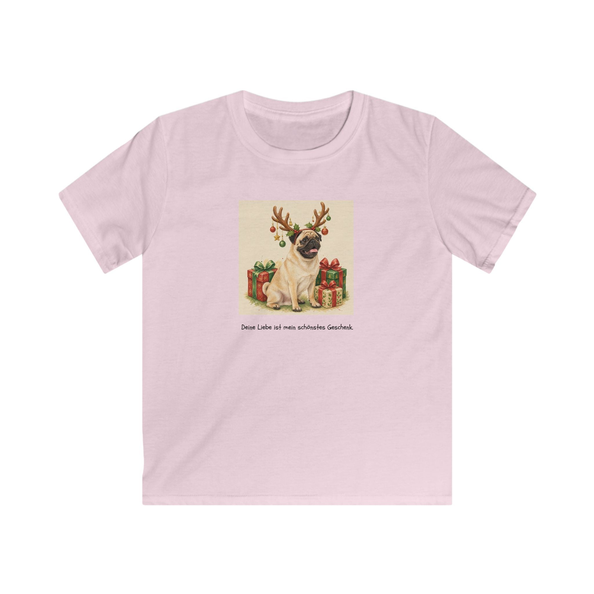 Personalisiertes Kinder T-Shirt mit Haustier – Frohe Weihnachten