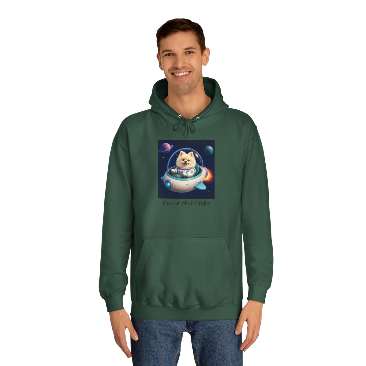 Personalisierter Unisex Hoodie mit Haustier – Spaceship