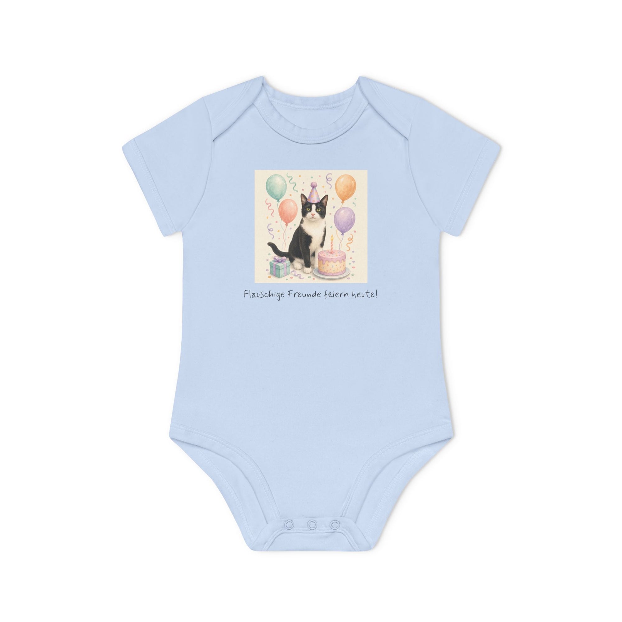 Personalisierter Baby-Body kurzarm Bio Baumwolle – Birthday Time