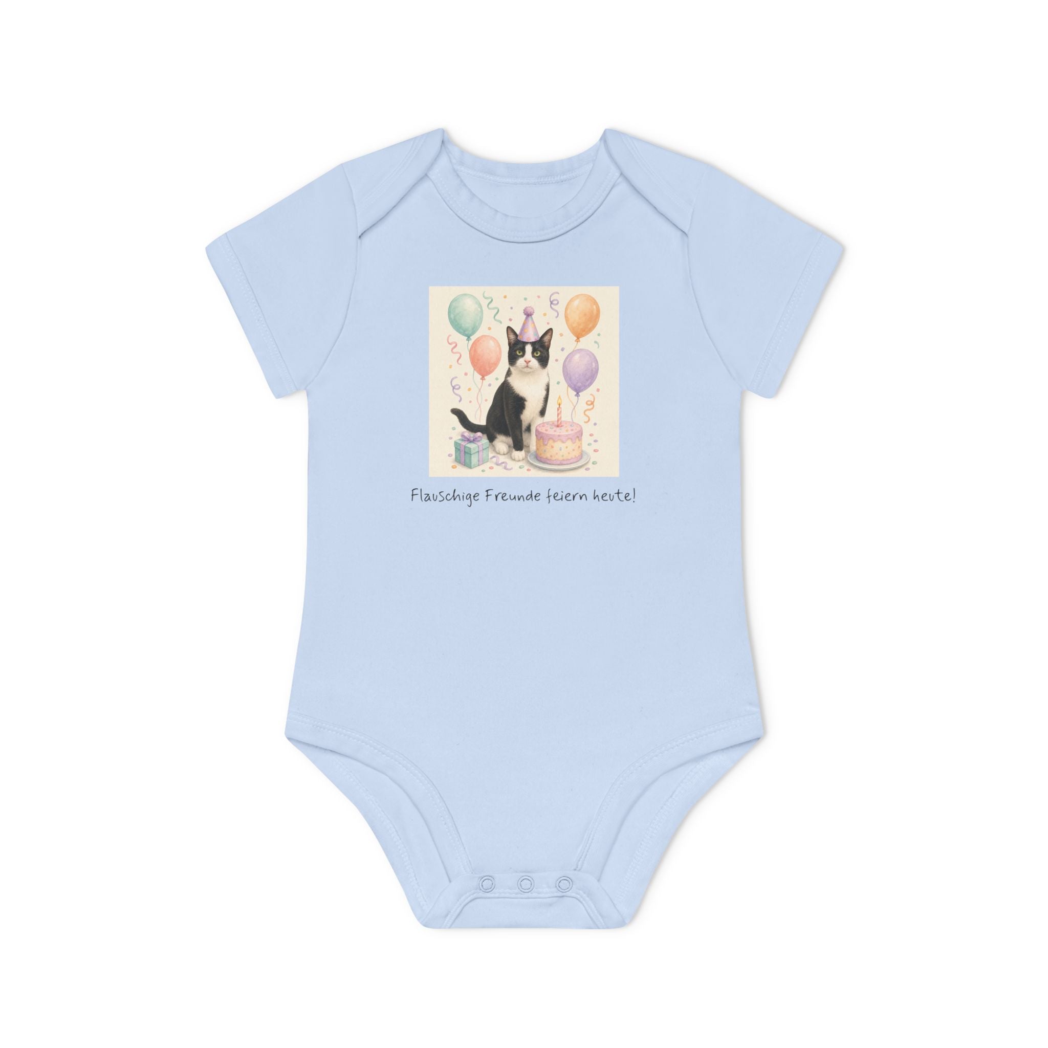 Personalisierter Baby-Body kurzarm Bio Baumwolle – Birthday Time