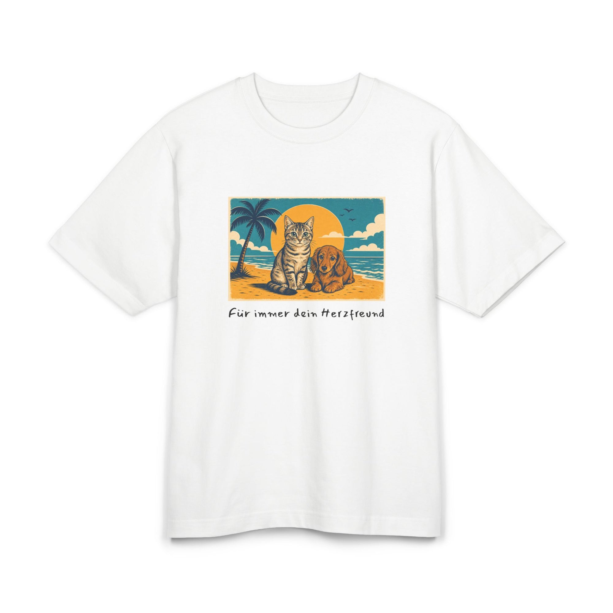 Personalisiertes Premium Unisex T-Shirt mit Haustier – Summer Vibes