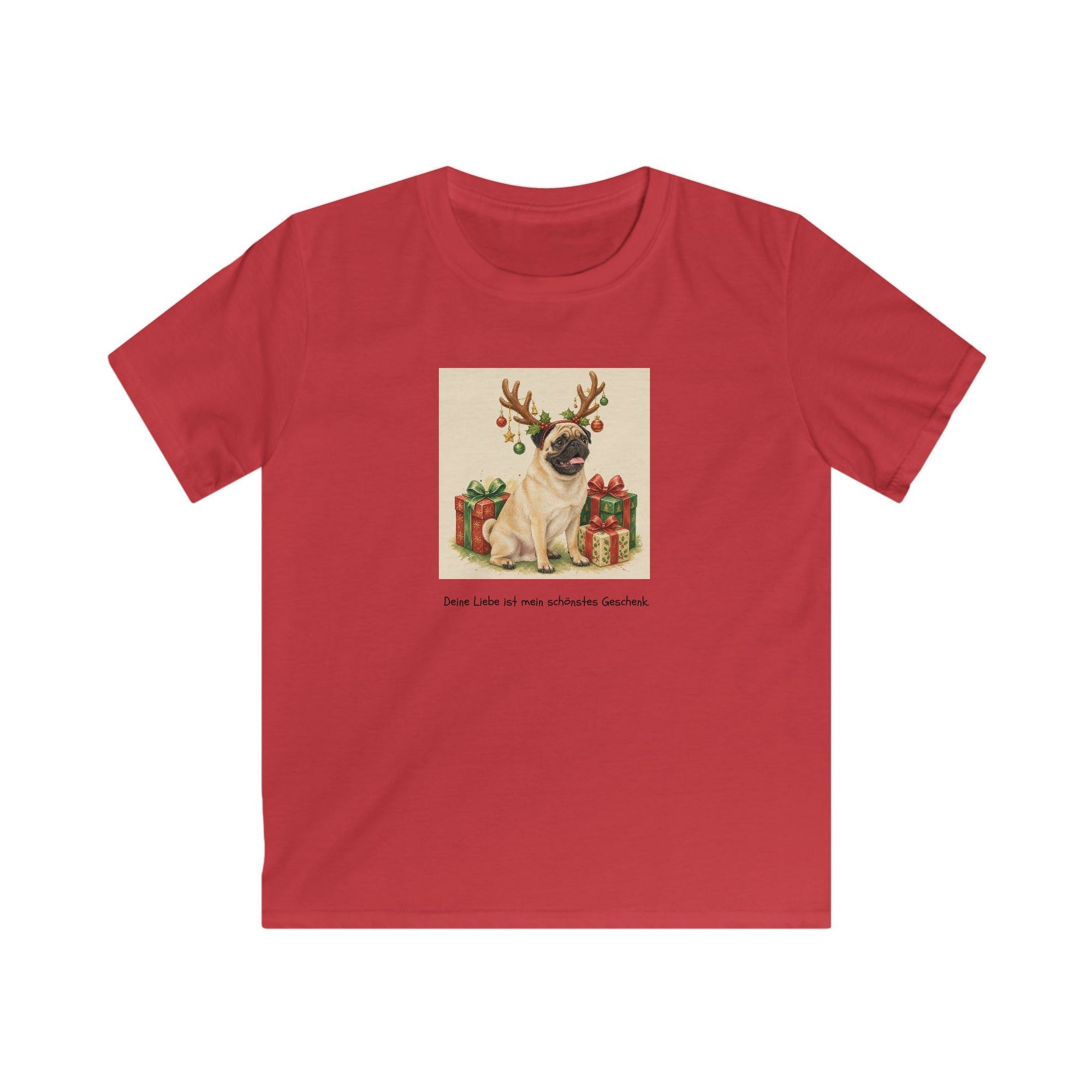 Personalisiertes Kinder T-Shirt mit Haustier – Frohe Weihnachten