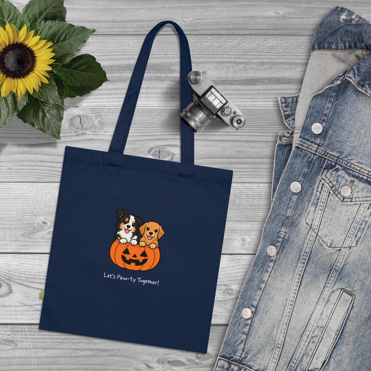Personalisierte Baumwolltasche mit Haustier – Halloween Pet