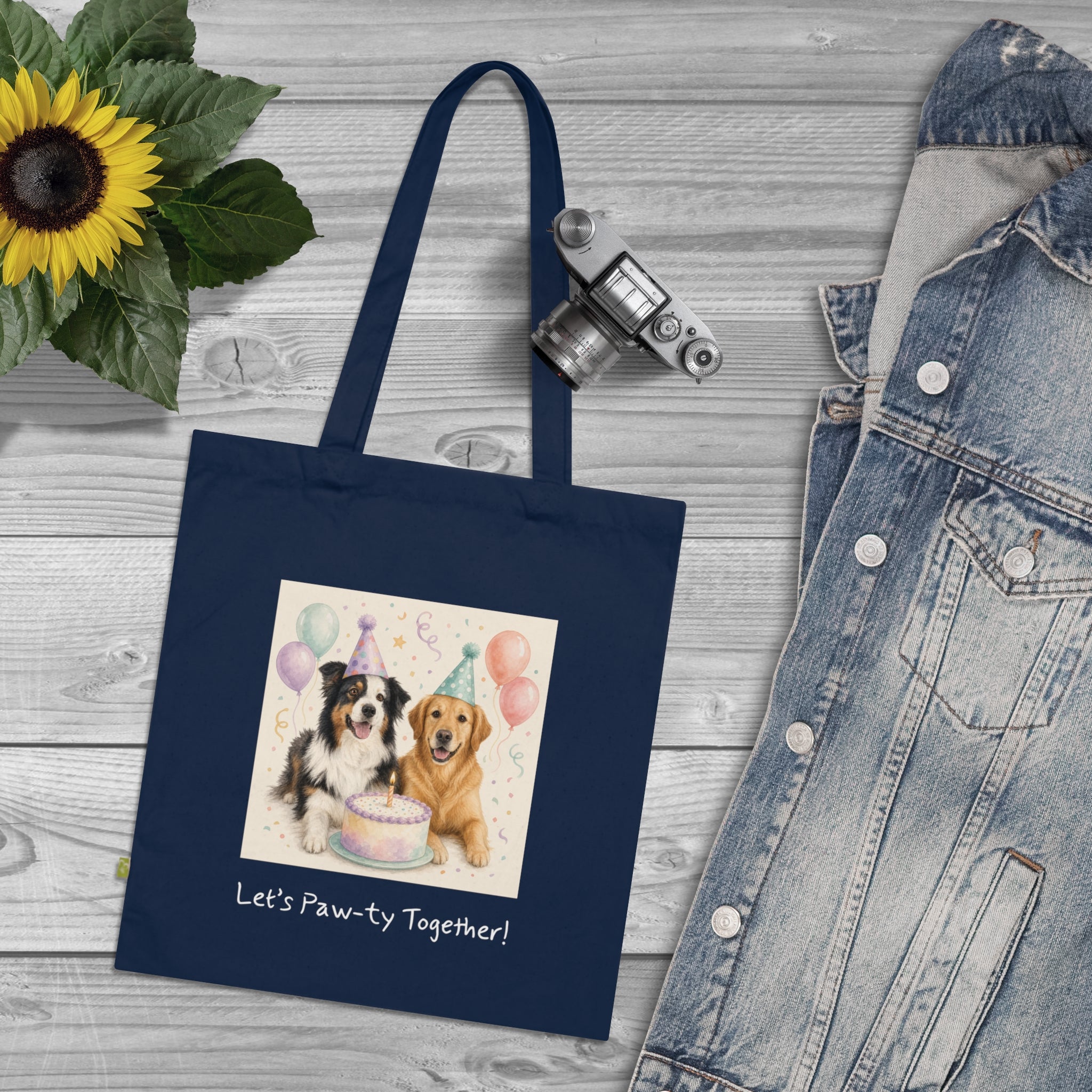 Personalisierte Baumwolltasche mit Haustier – Birthday Time