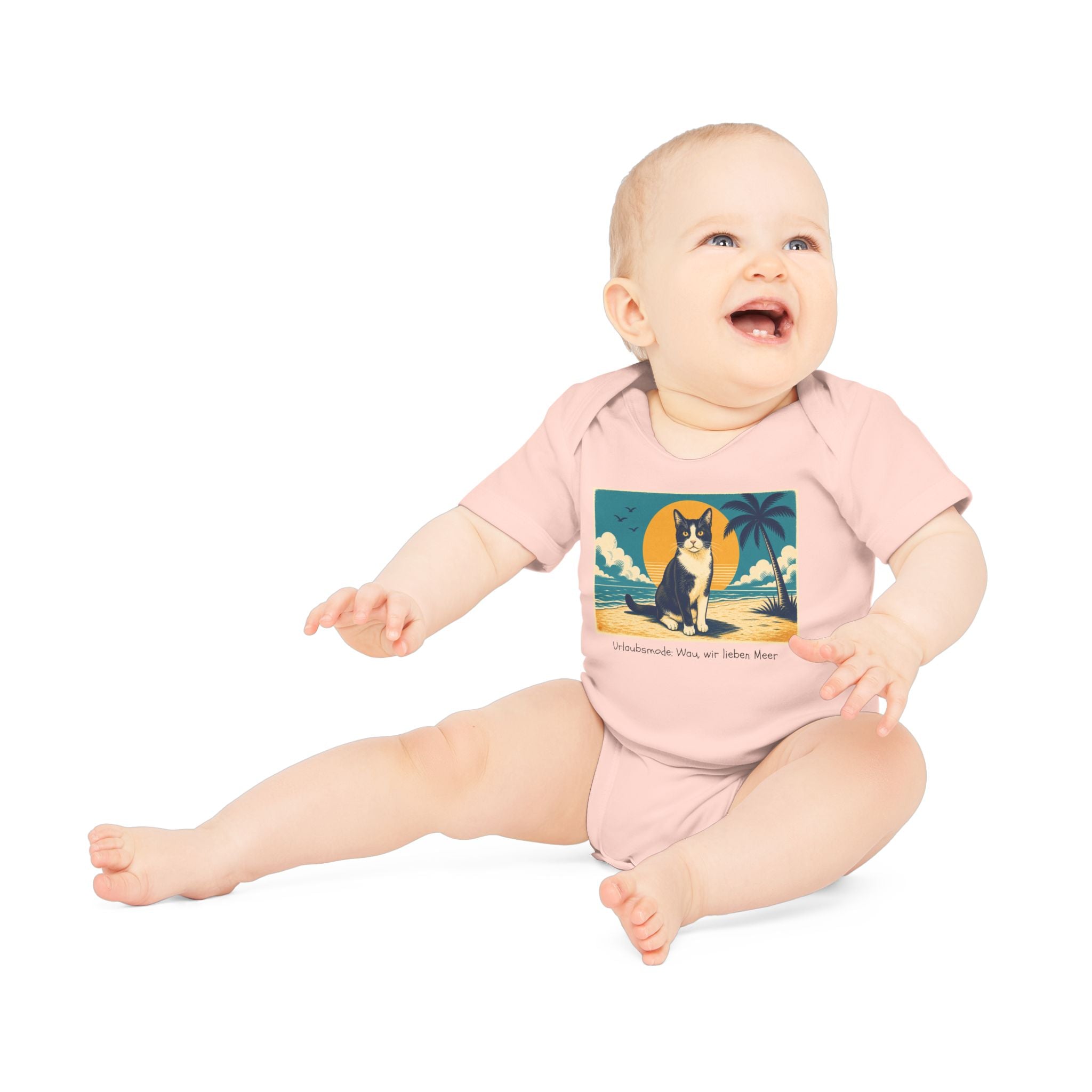 Personalisierter Baby-Body kurzarm Bio Baumwolle – Summer Vibes